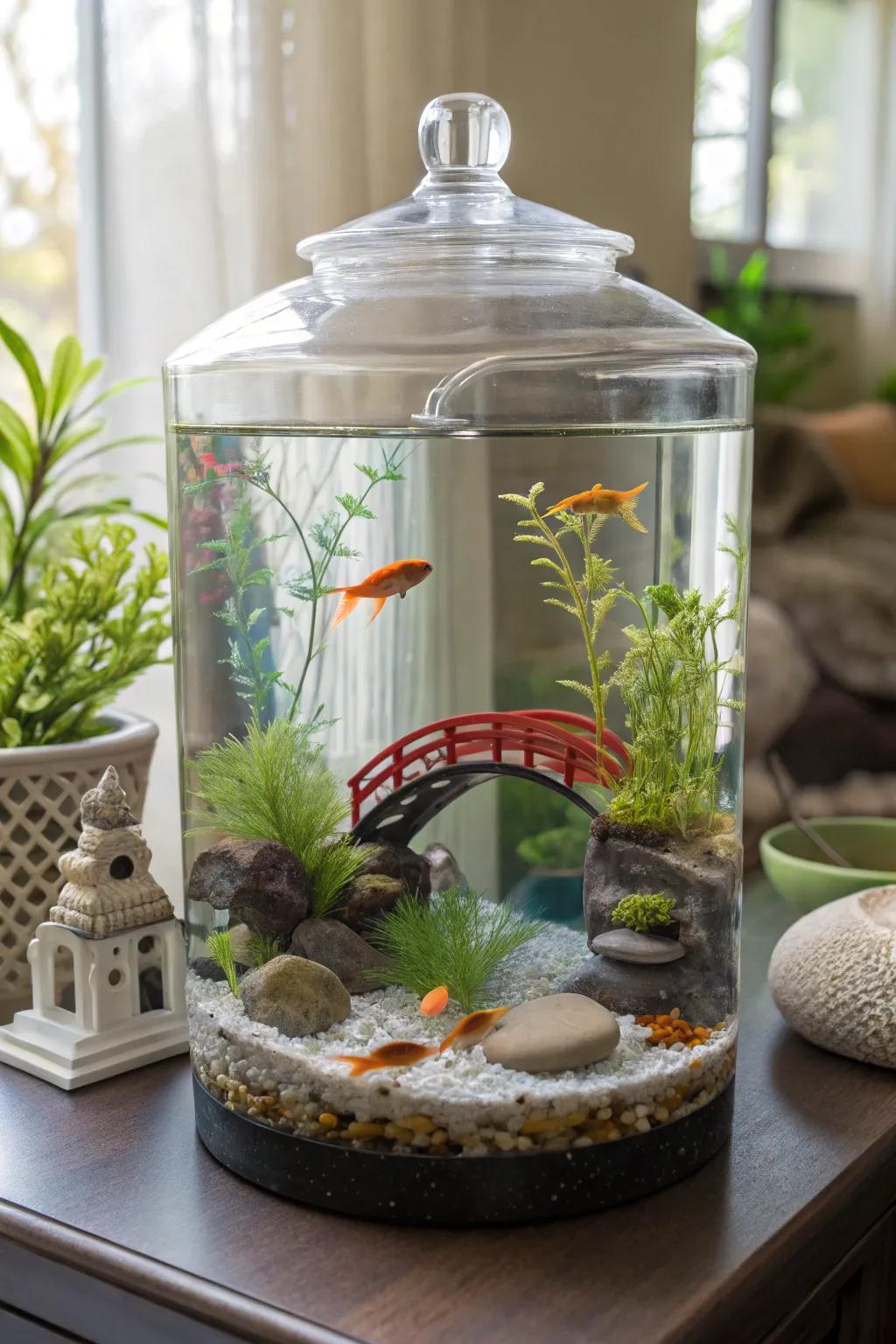 This zen tank is uniquely personalized.
