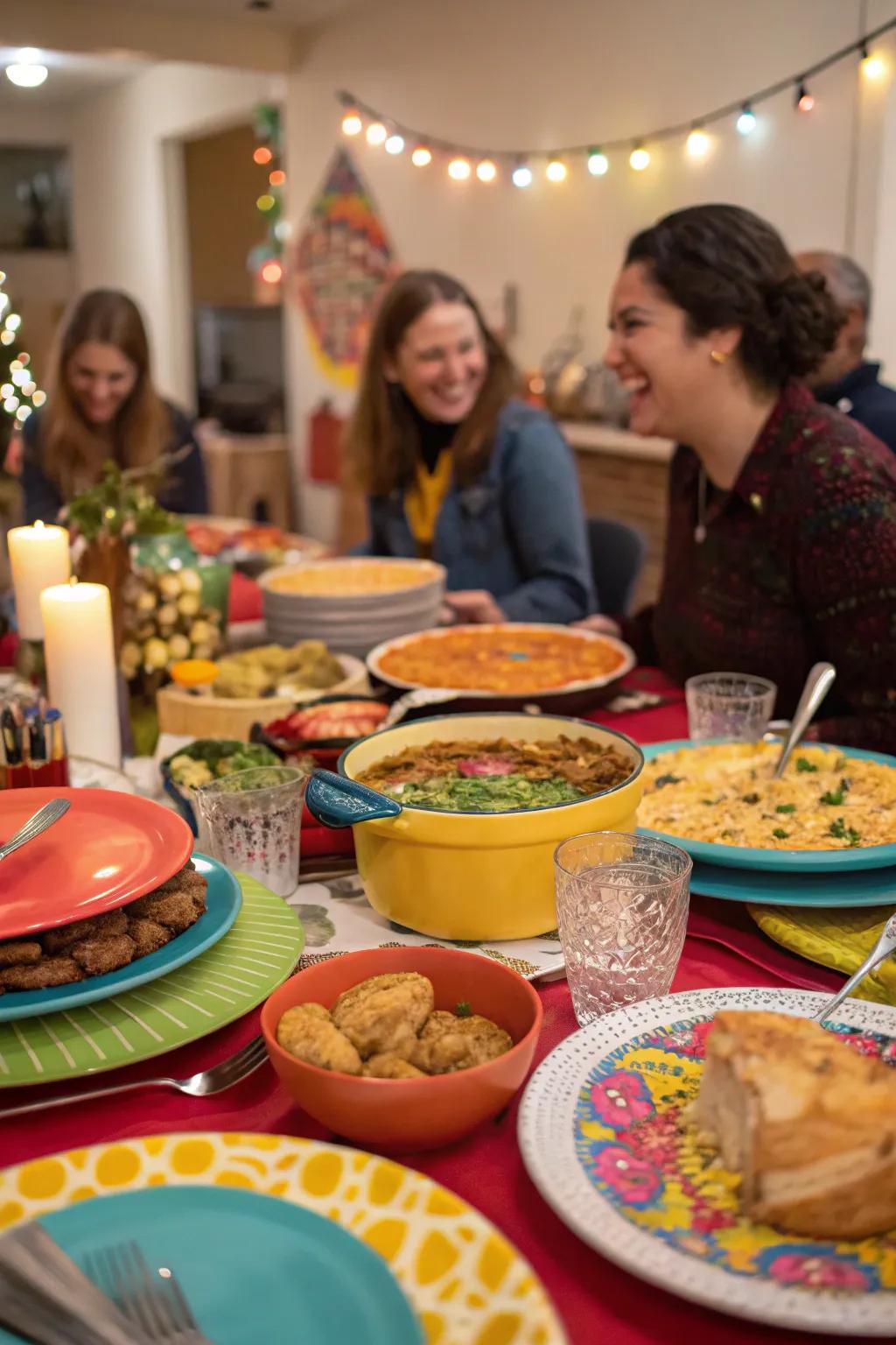 Share the love using a bring a dish gathering alongside friends.