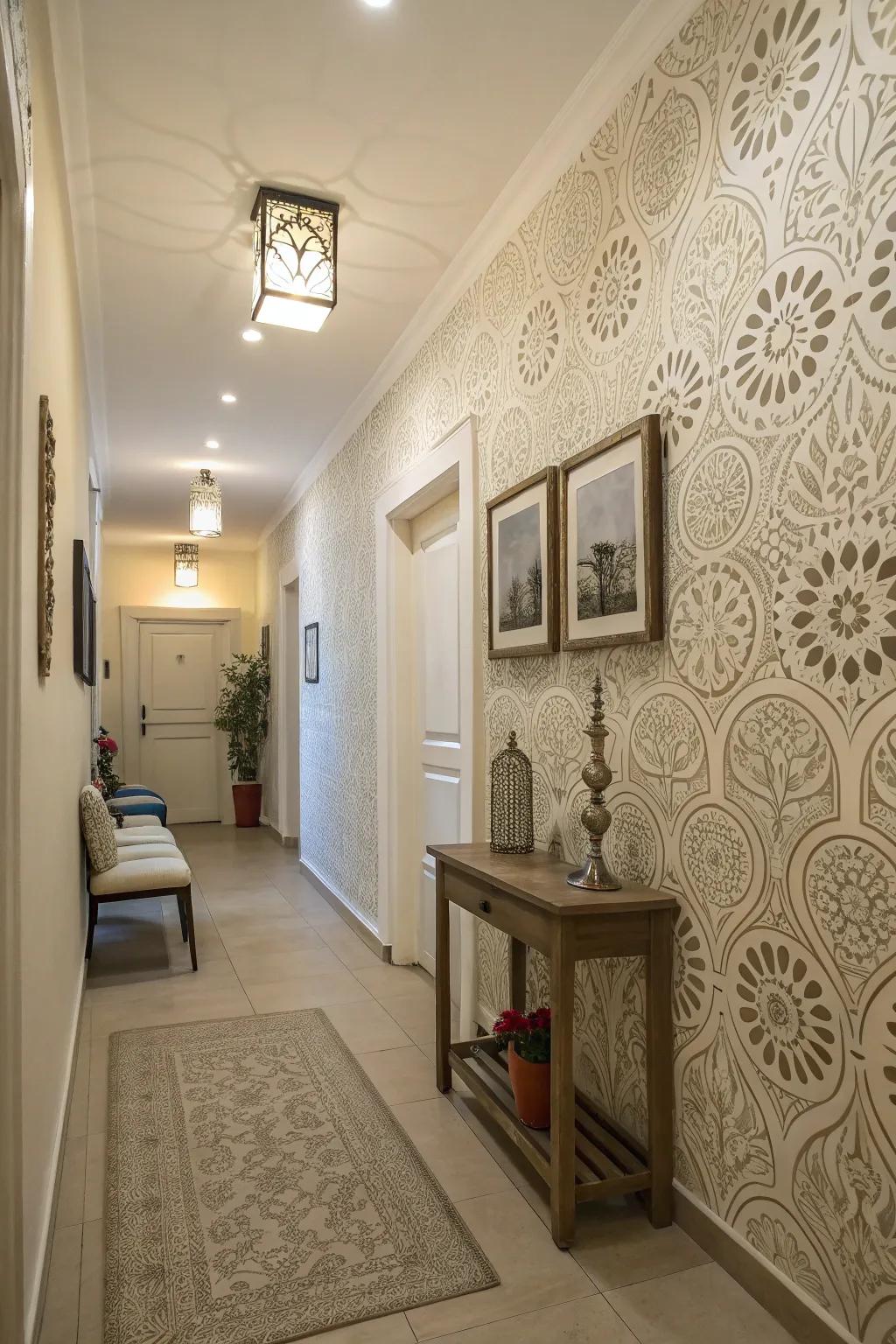 Patterned motifs present creative finesse to any wall.