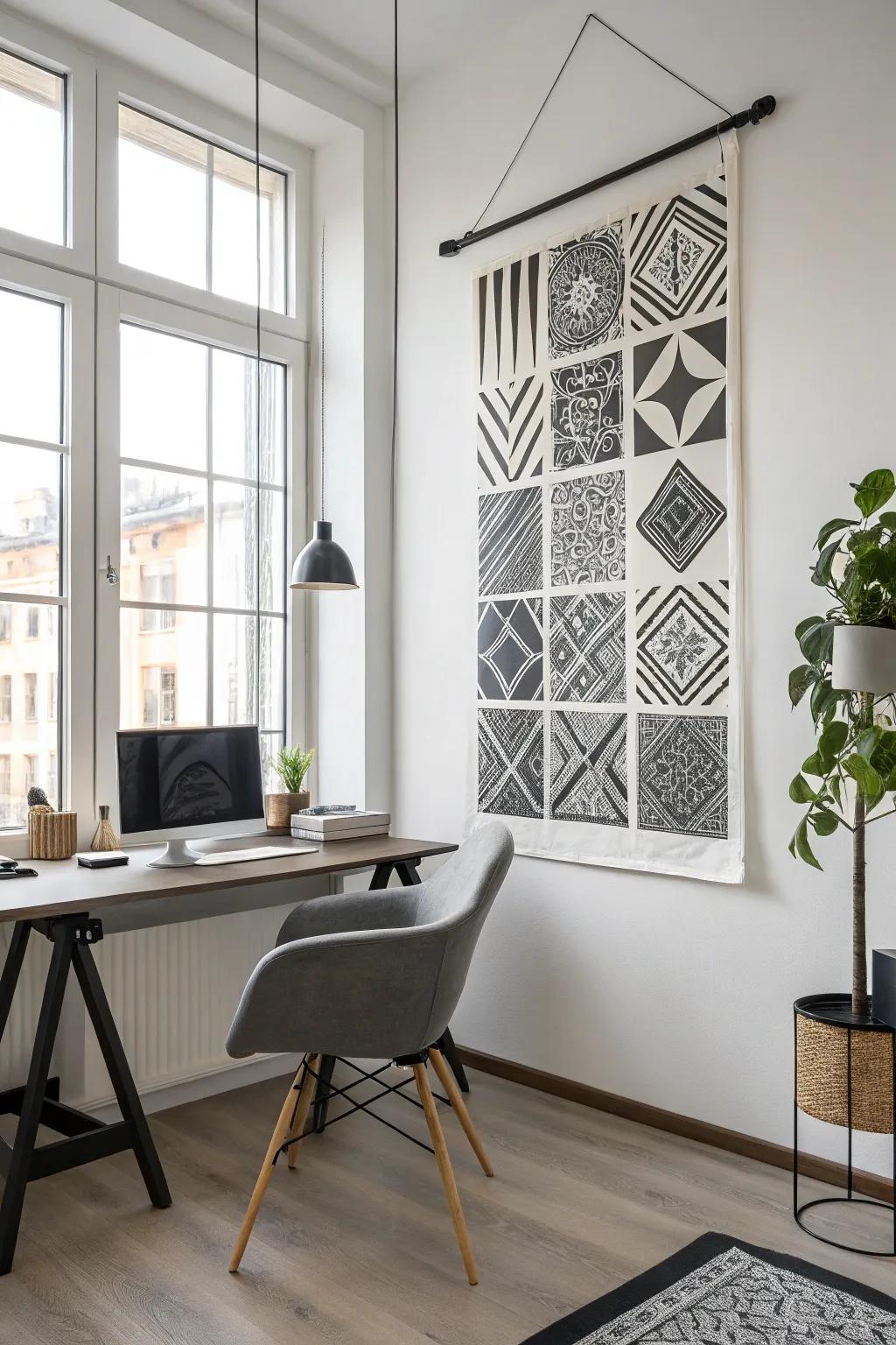 Monochrome prints add drama and sophistication to your decor.