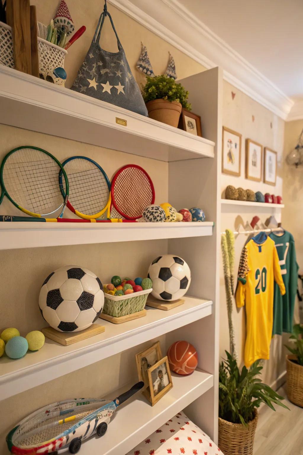 DIY sports crafts infuse the baby room with personal warmth and creativity.