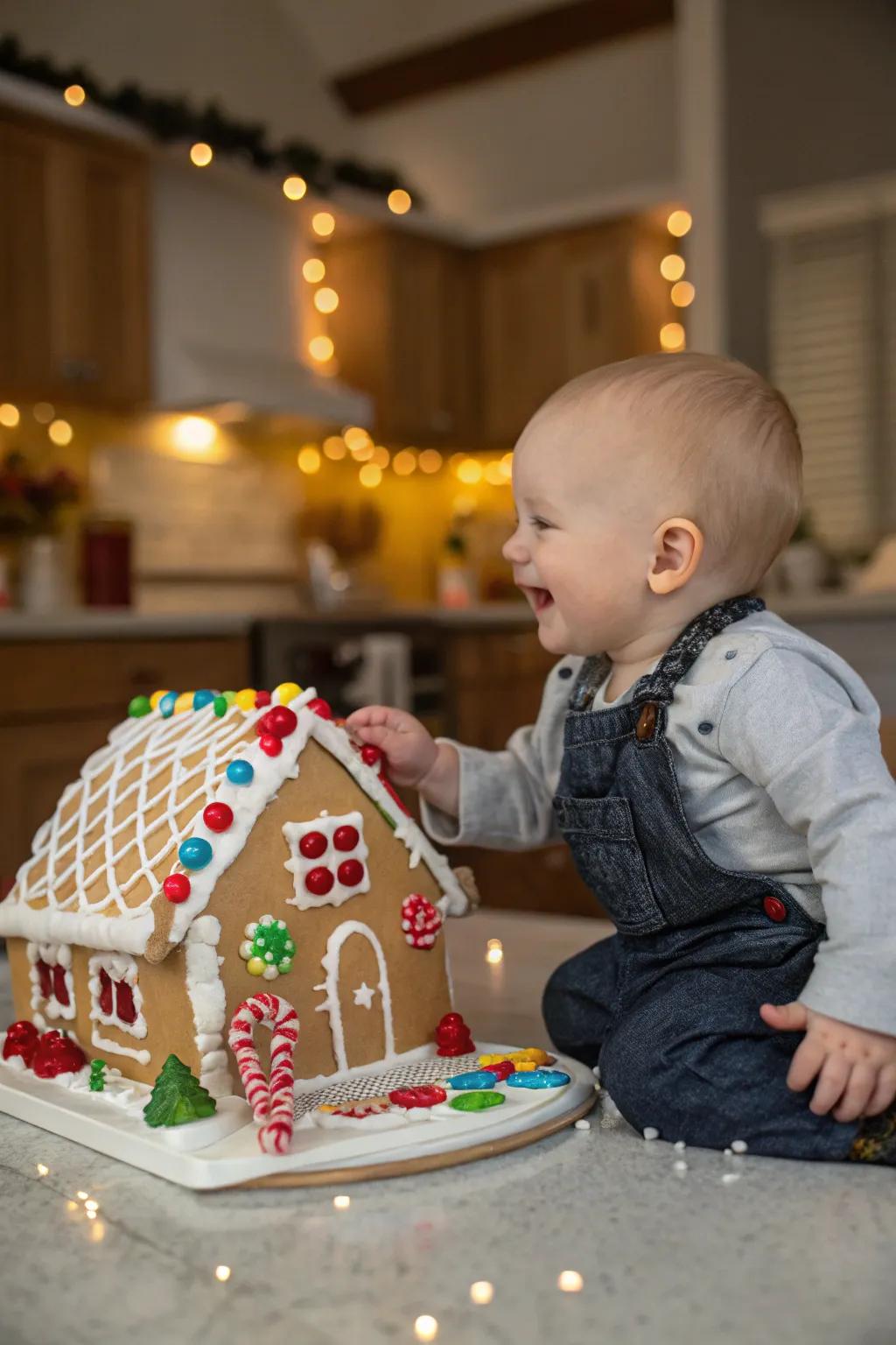 Sweet moments with a charming gingerbread house.