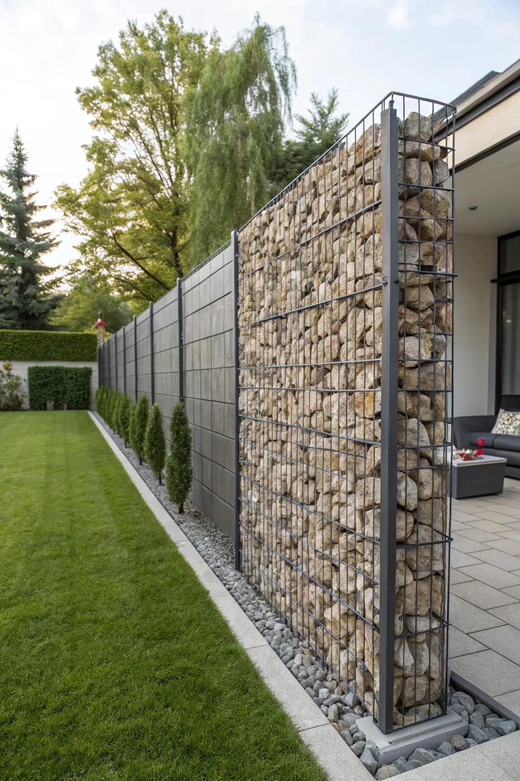 Woven basket walls present modern panache.