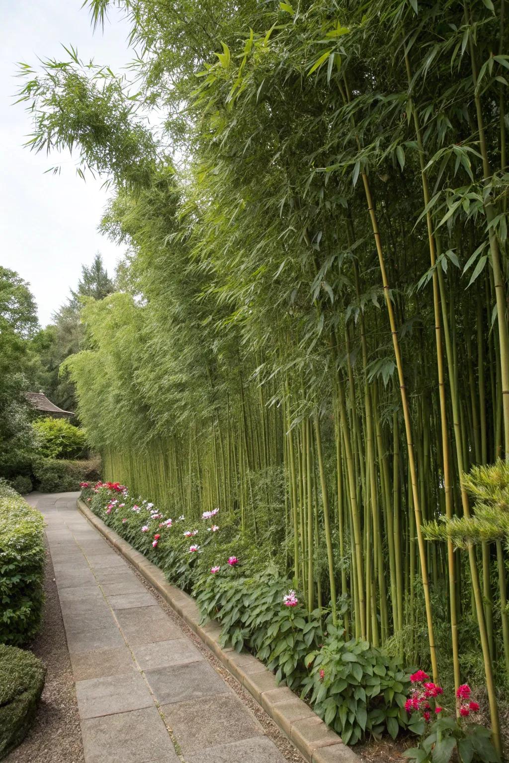 Reeds acting as a protective wind guard for gardens.
