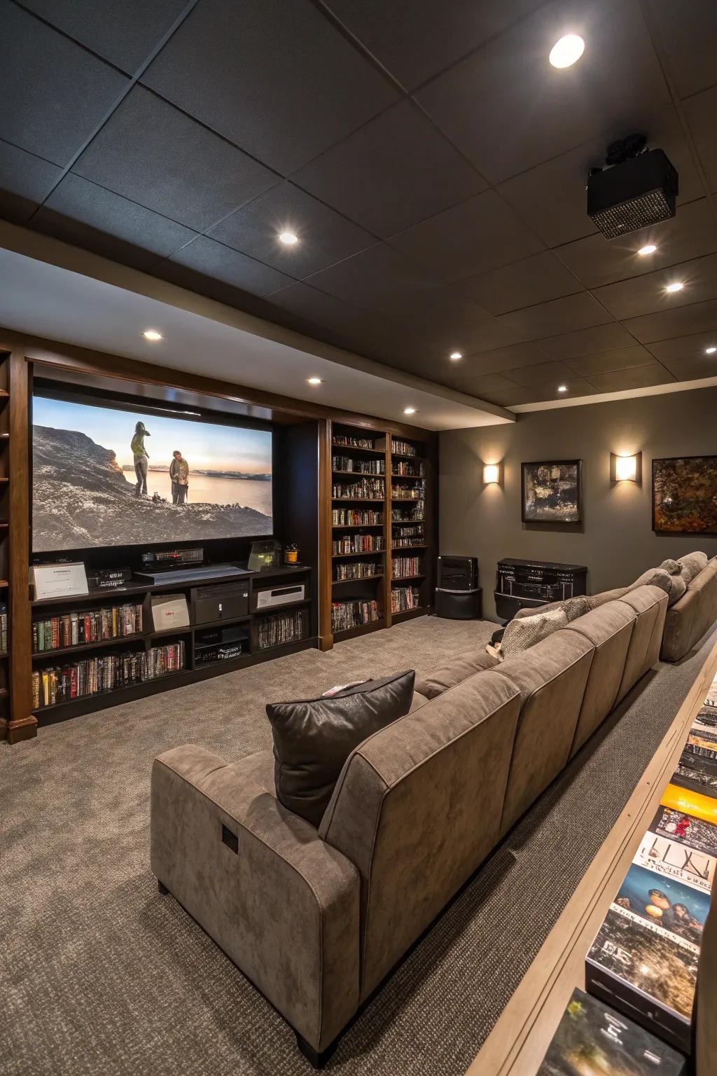 Tiered seating provisions a true theater immersion within your home theater.