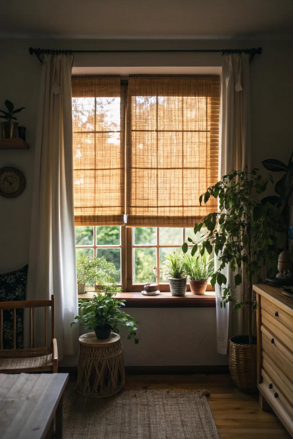 Natural materials add warmth and a hint of nature.