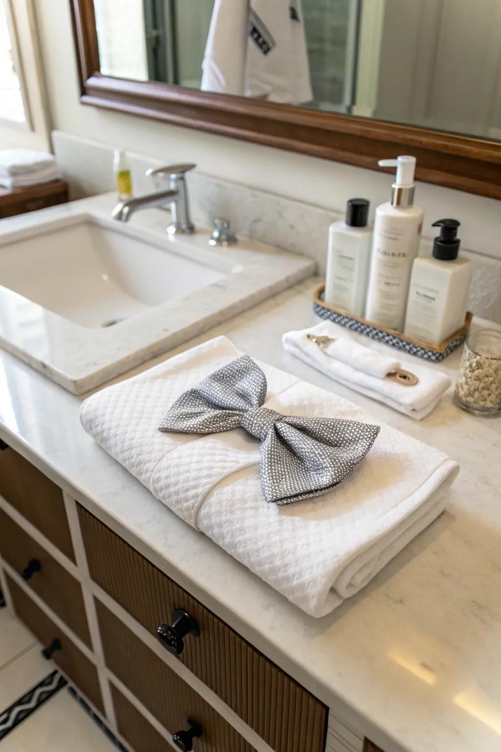 Add sophistication with a decorative knot.