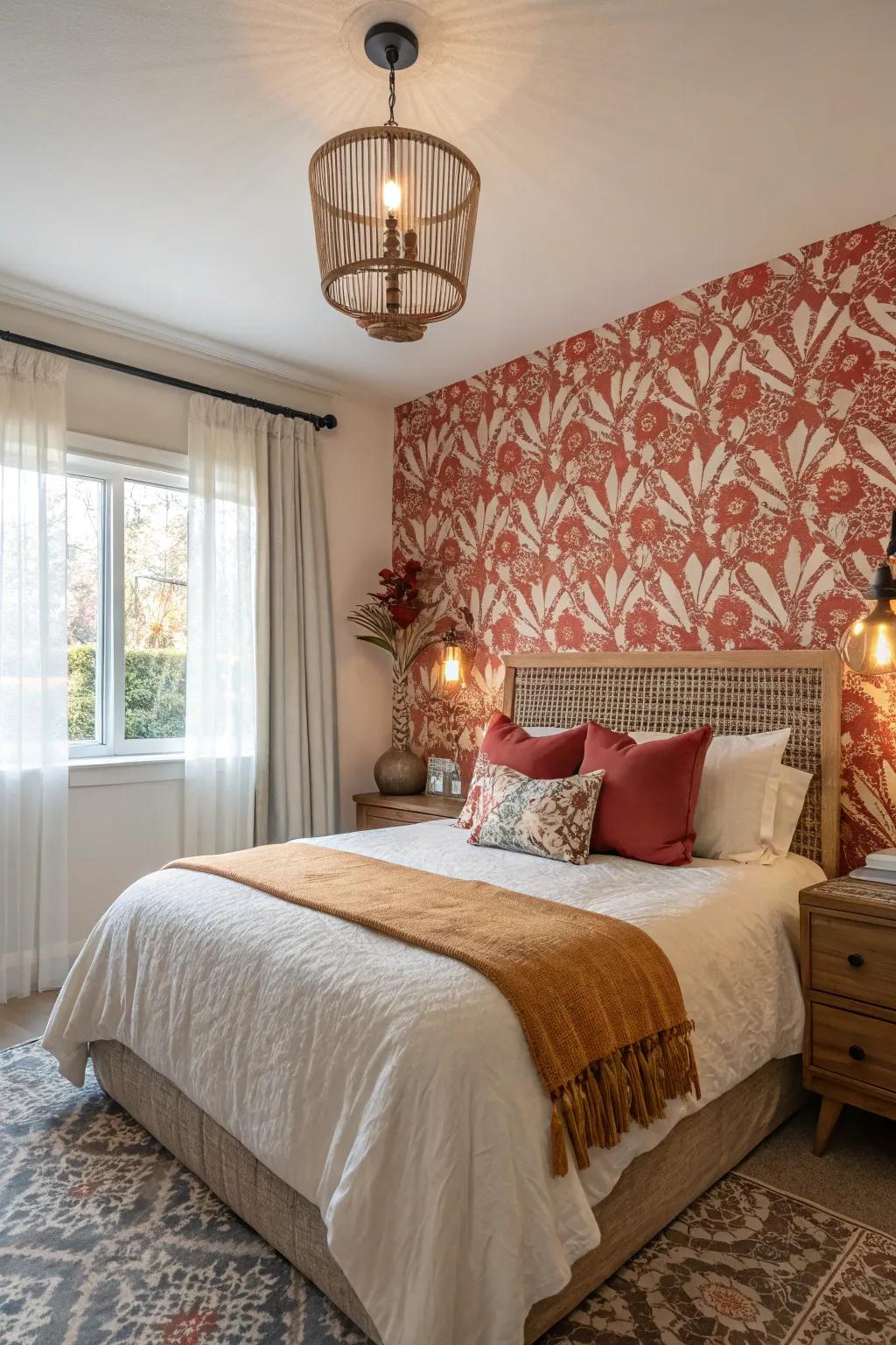 Play around with designs using removable wall covering.