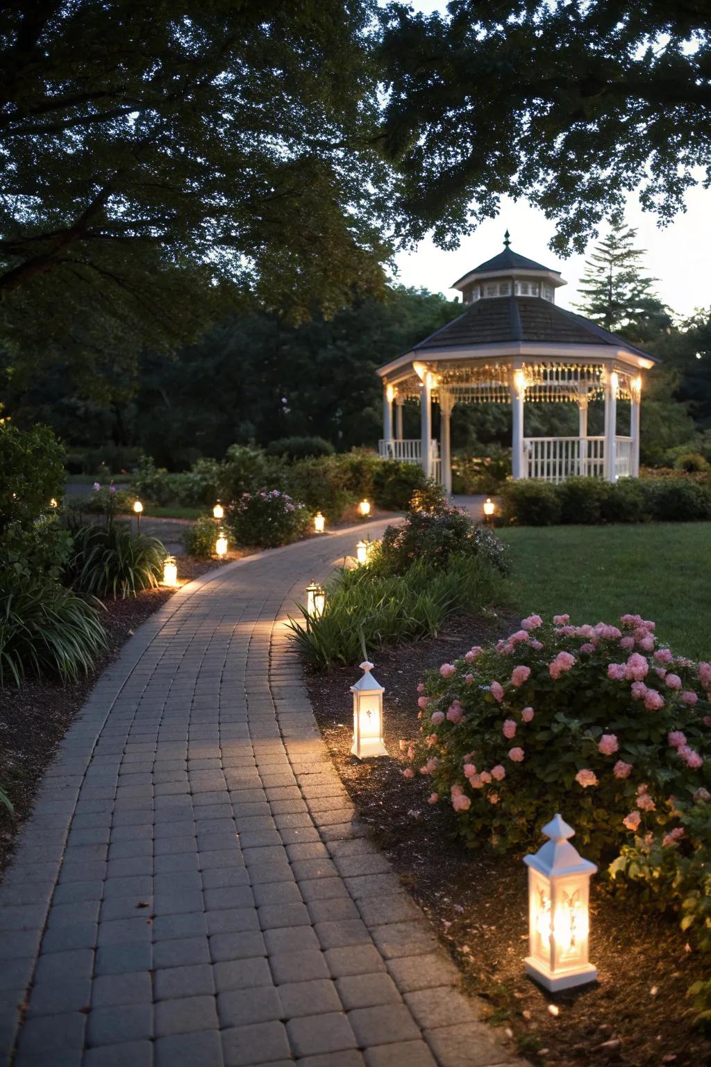Footpath lights present secure direction and upgrade the overall aesthetic.