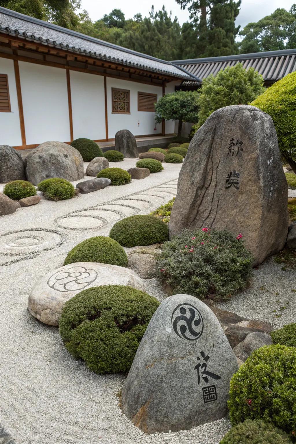 Promote peace with minimalistic painted stones.