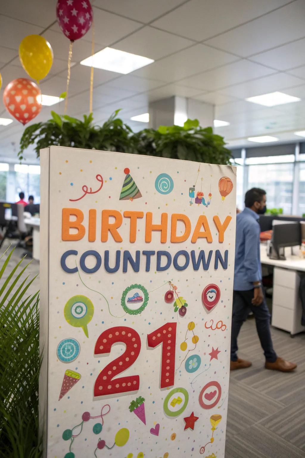 A tally builds anticipation for upcoming birthdays.