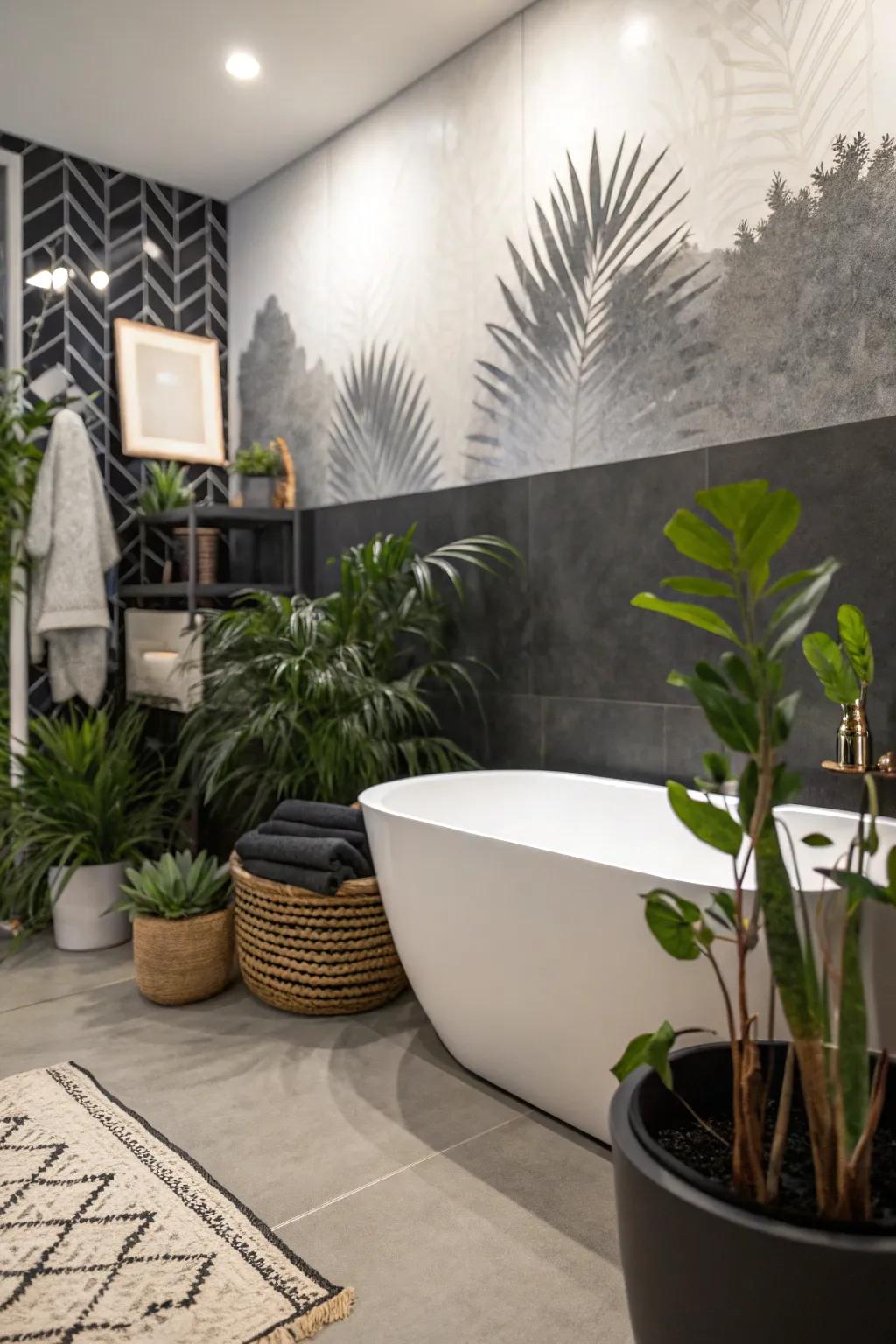 A blending effect adds tranquility and flow to your design.