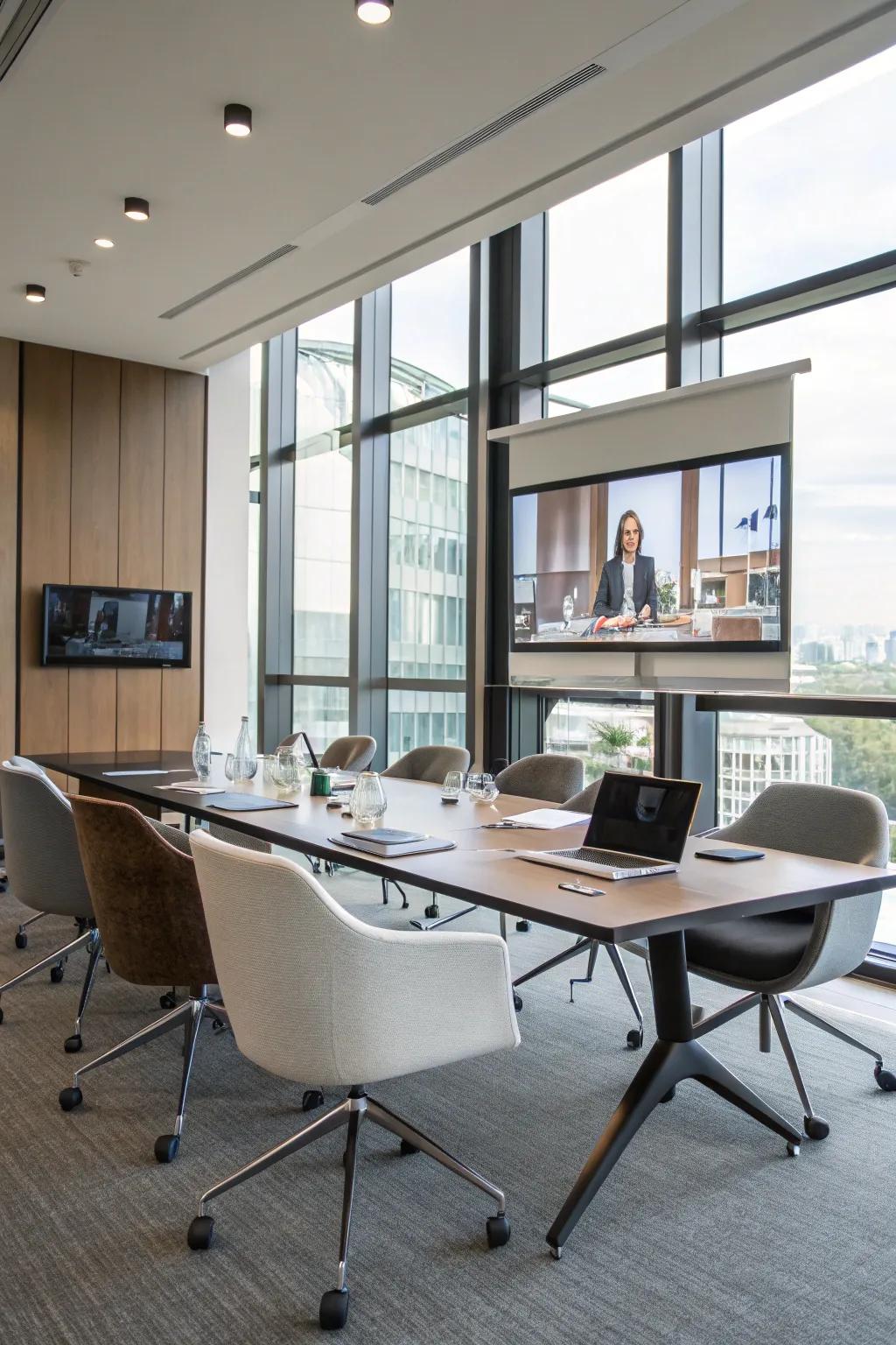 Integrated setups merge on-site and remote participation seamlessly.