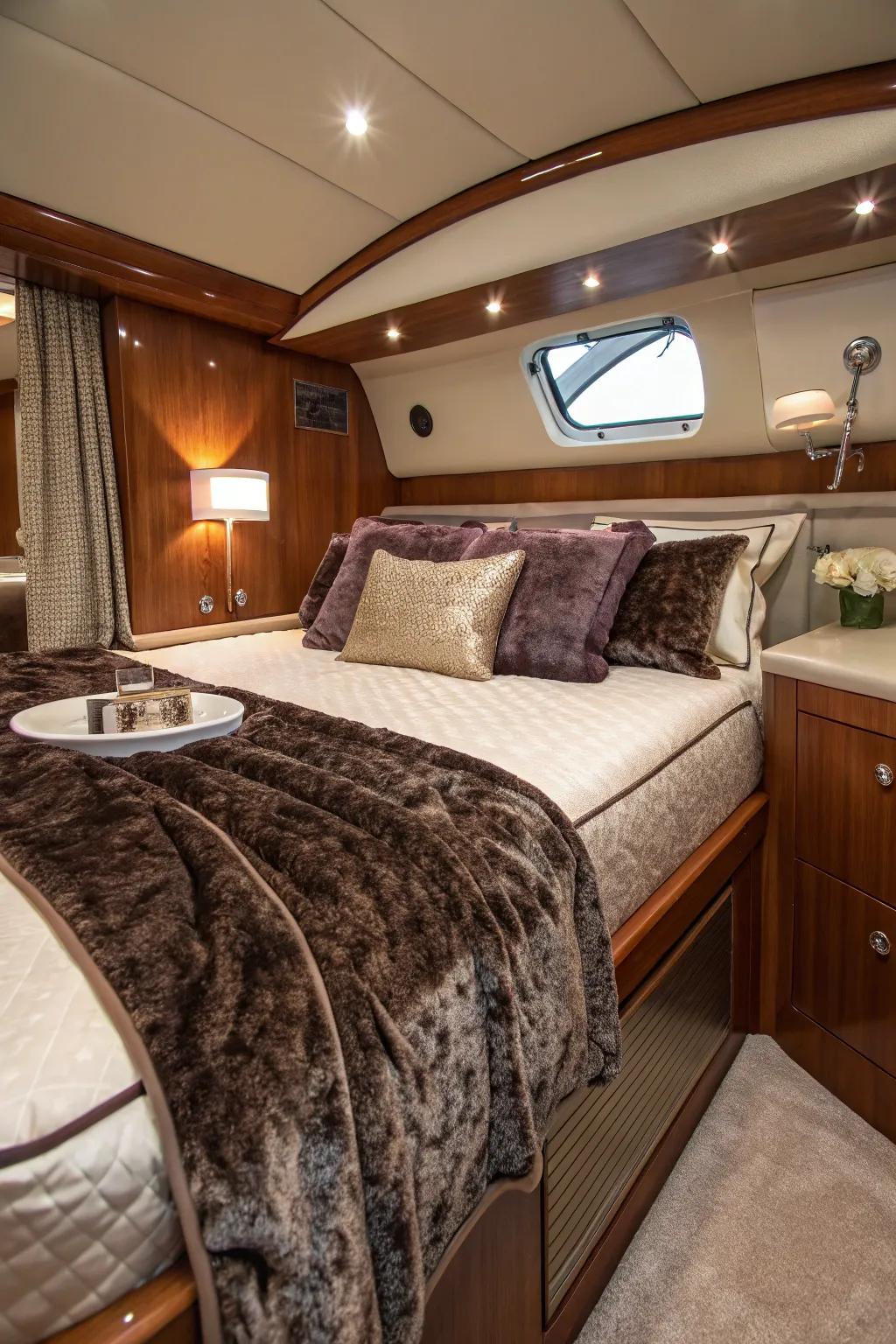 Unforeseen textures add a touch of luxury and surprise.