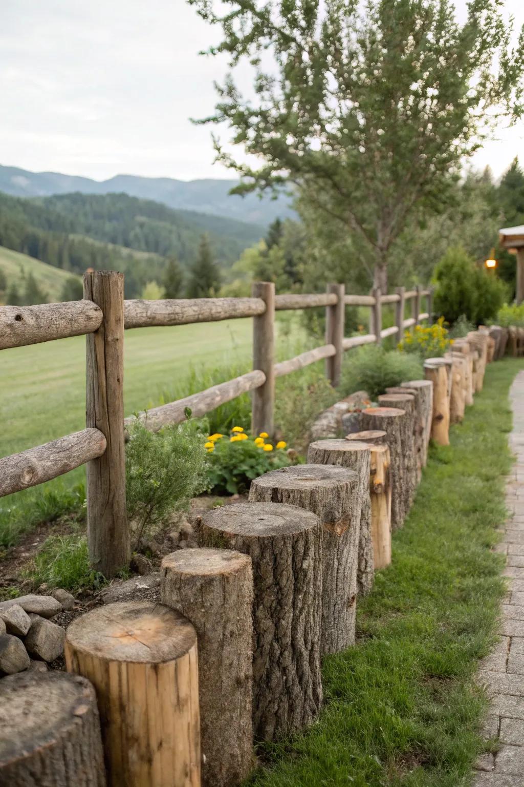 Logs add rustic charm.