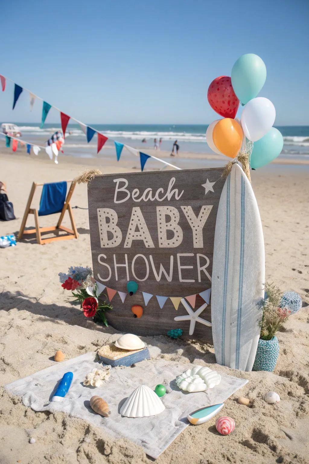 A coastal-themed baby shower transporting coastal vibes and fun