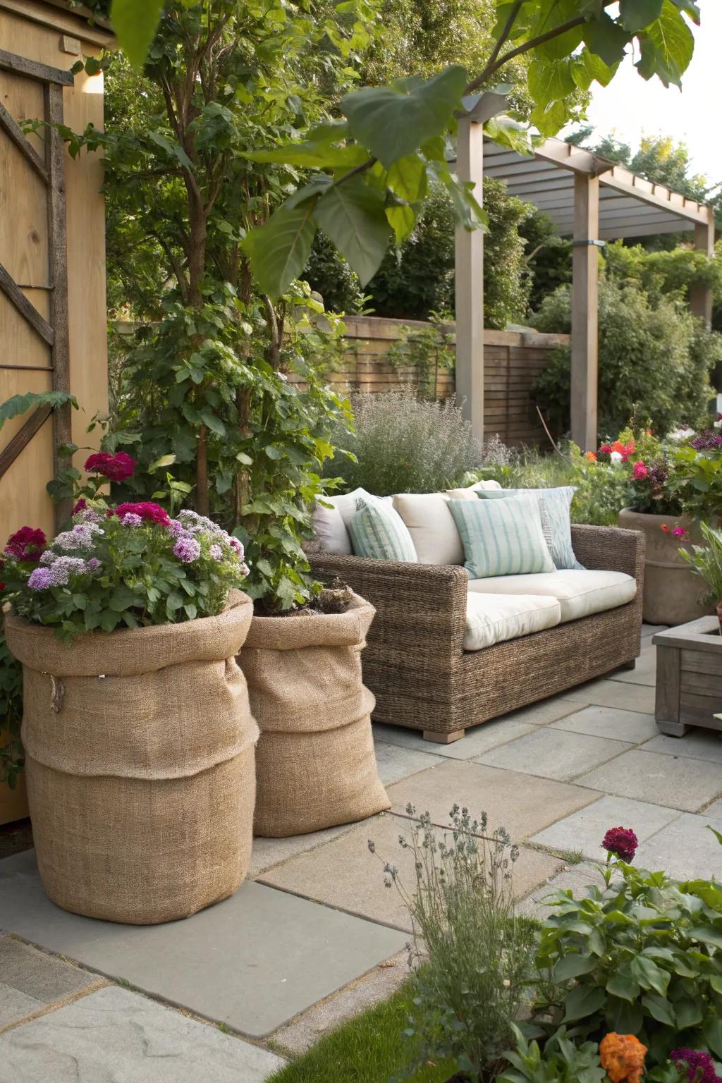 Hessian elevates the organic splendor of outdoor spaces.