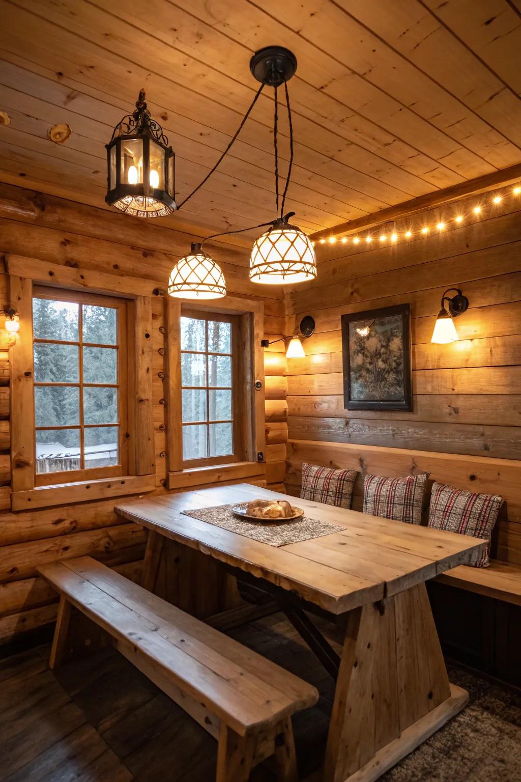 Custom lighting injecting elegance into a cabin