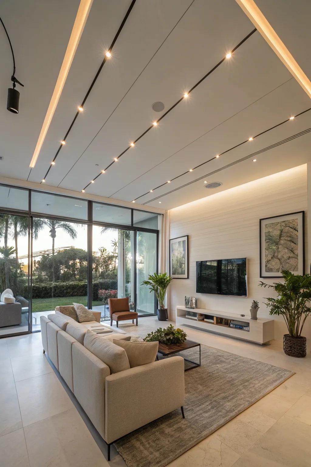 Realize a streamlined aesthetic through seamlessly integrated cable lighting.