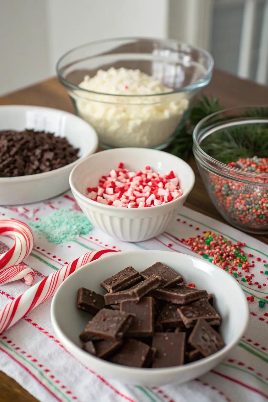 Indulge in a peppermint bark station.