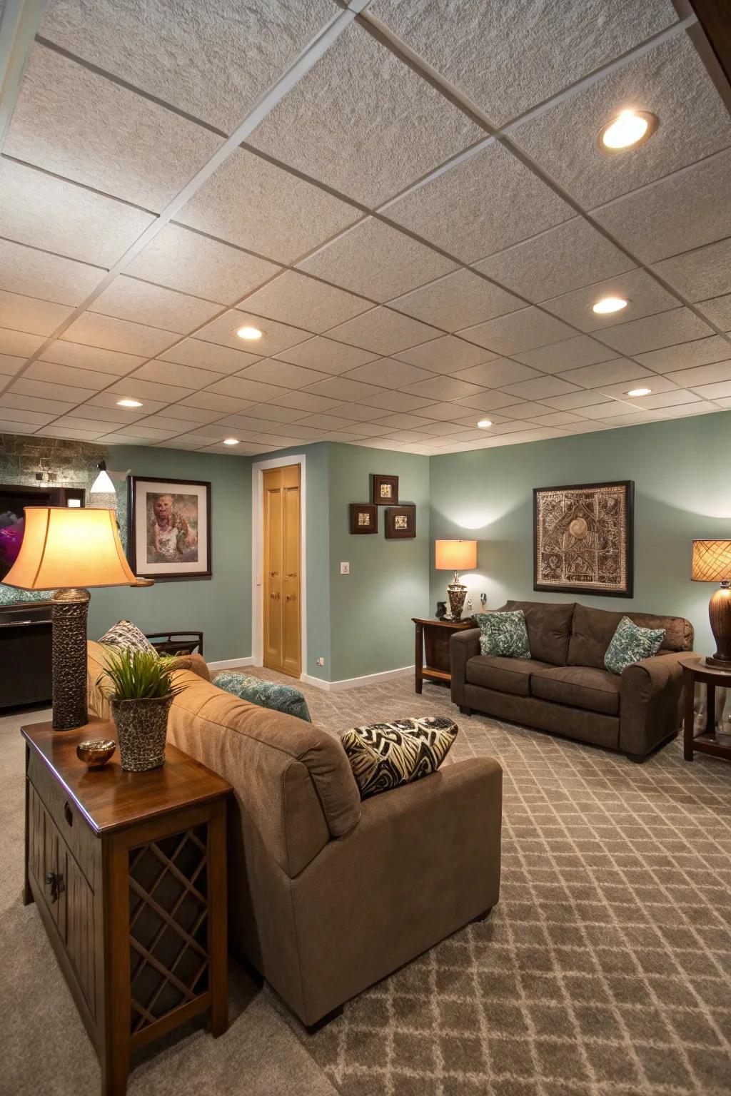 Enhance your area via a stylish dropped ceiling.