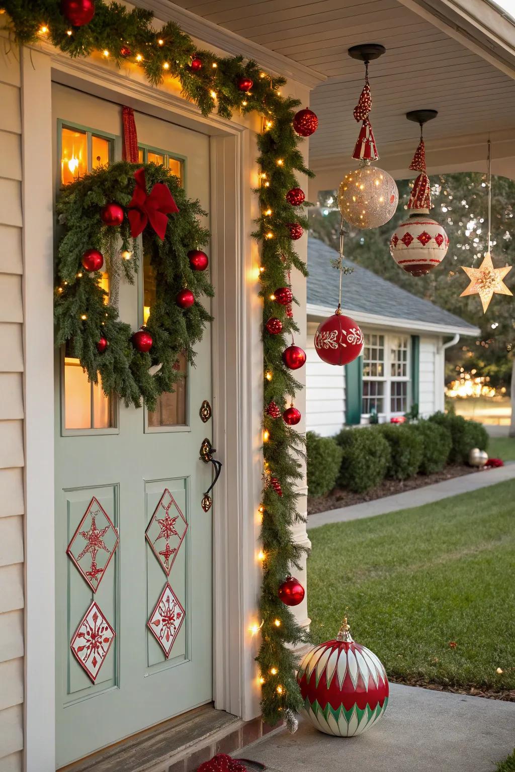 Step back in time with charming vintage Christmas decor.