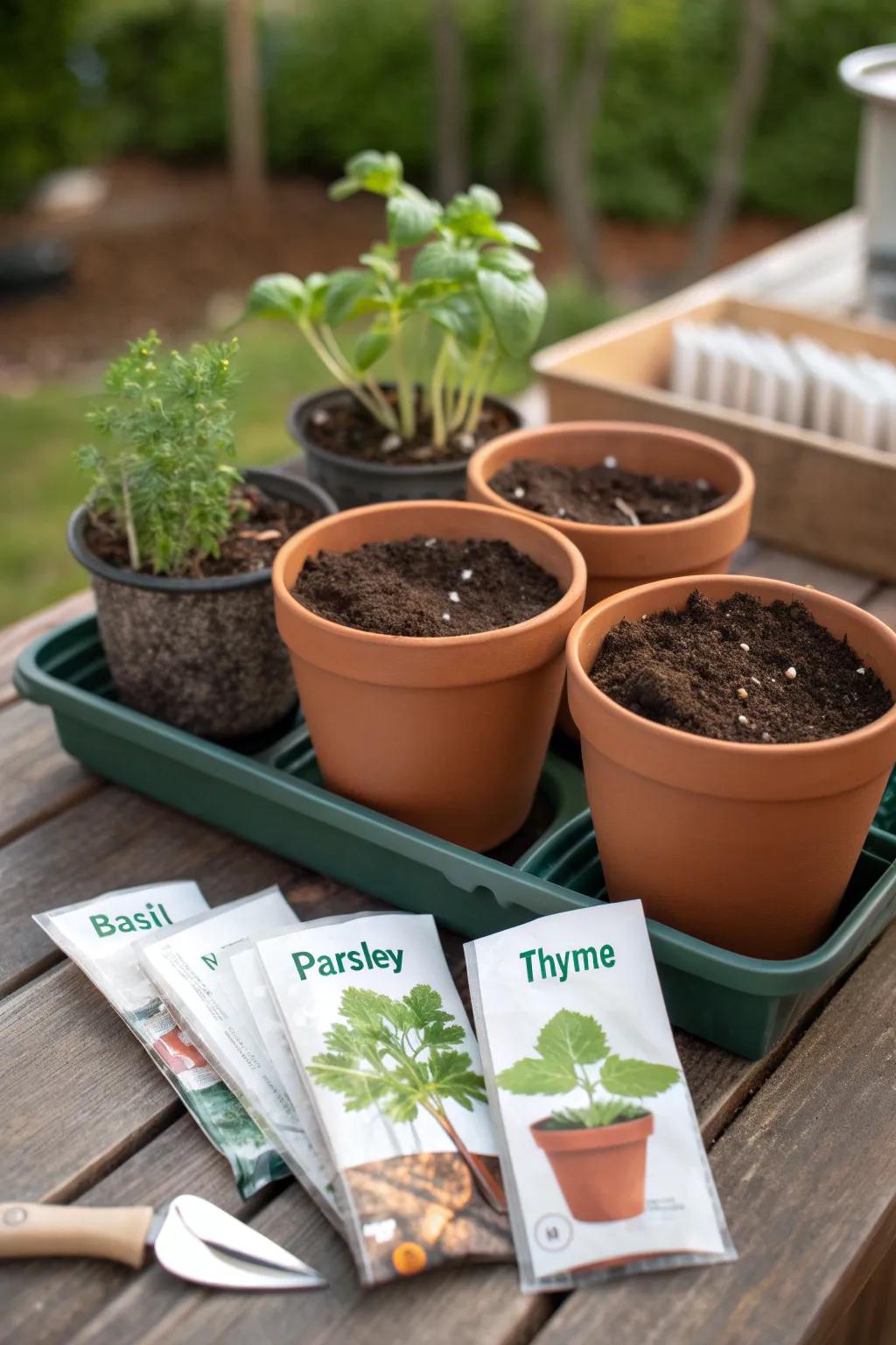 Start a culinary journey with a spices garden kit