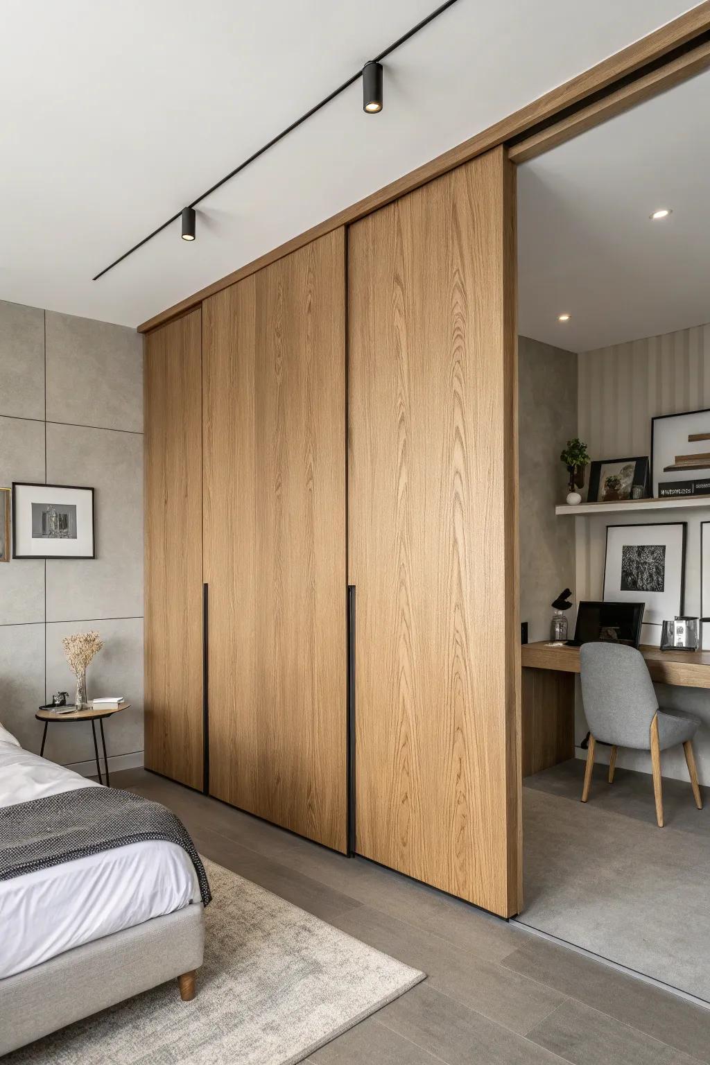 Warm wood minimalism emphasizes simplicity.