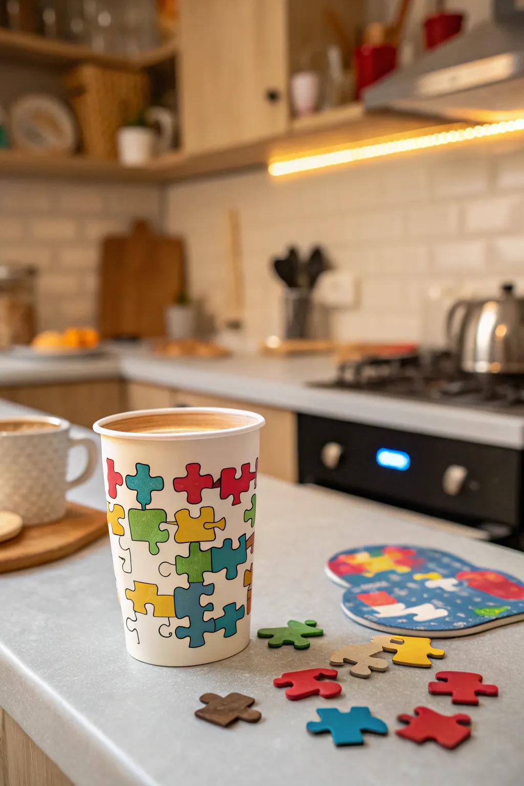 Engage your mind with coffee cups that feature interactive parts.