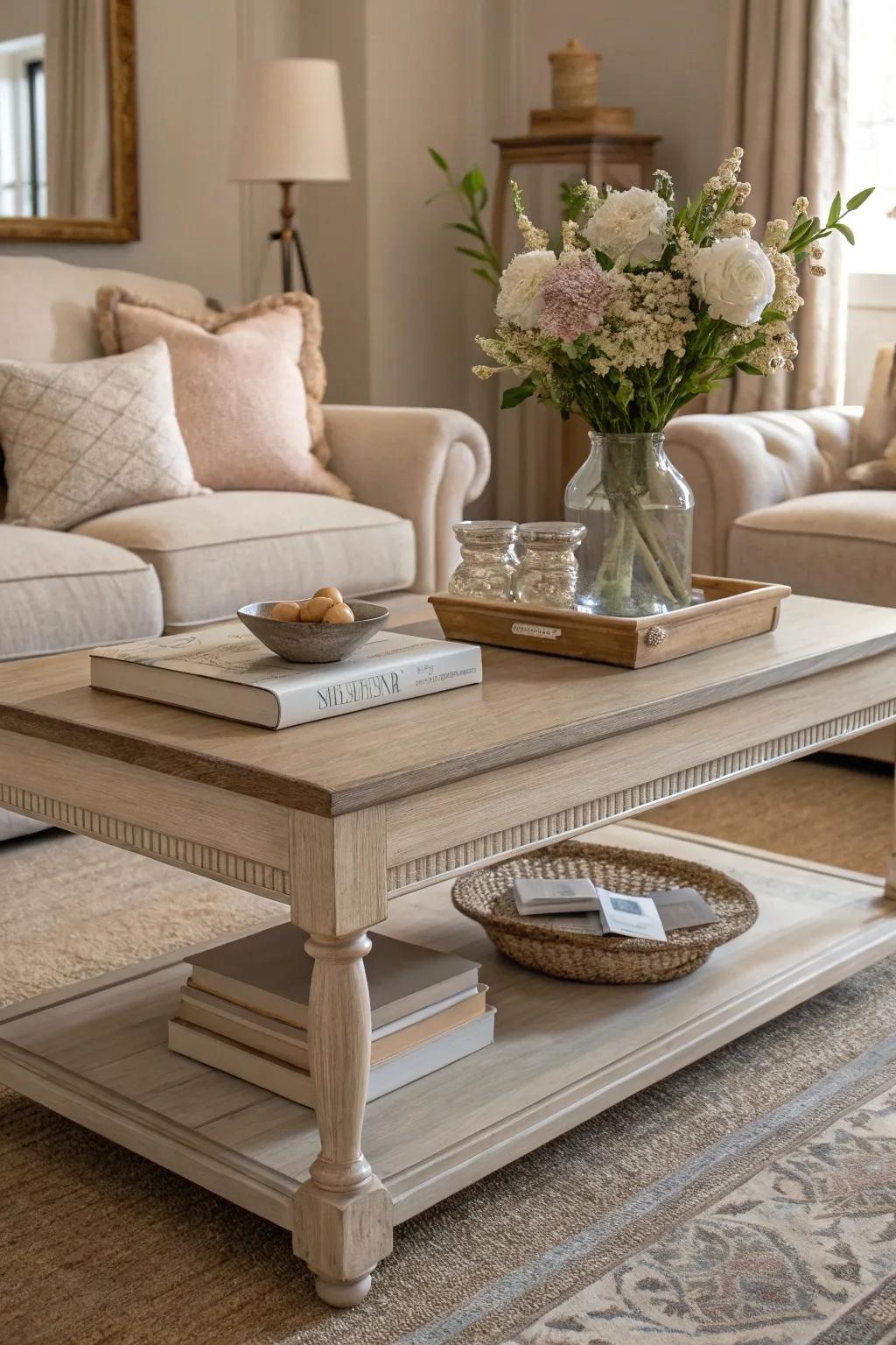 Subtle hues cultivate a serene and balanced environment.