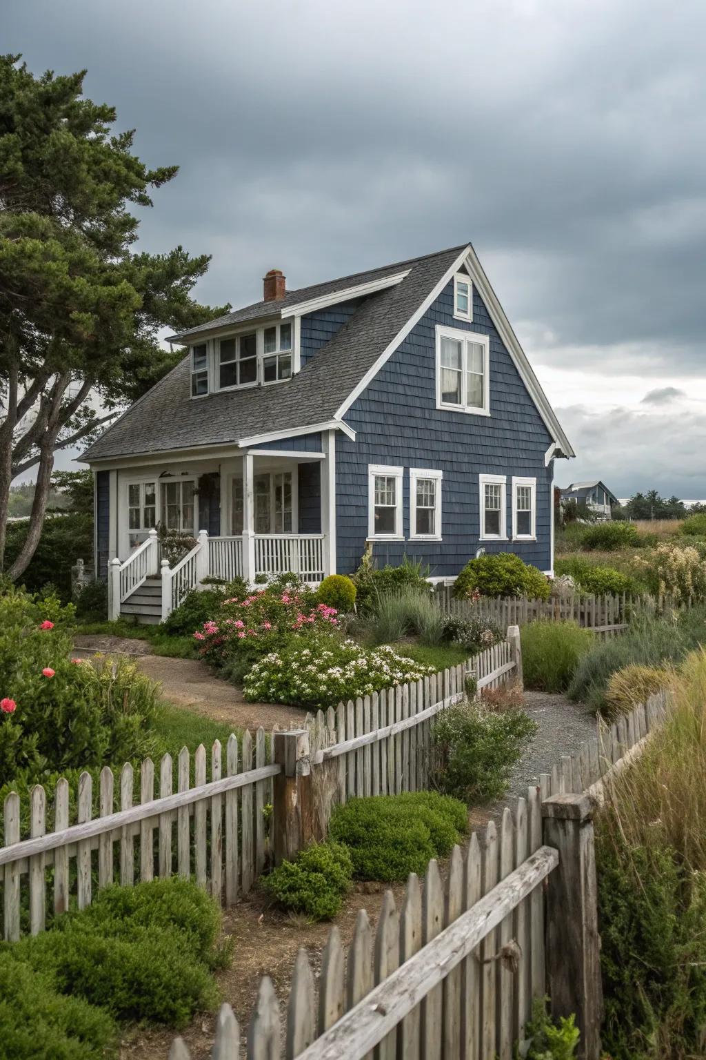 Nautical colors deliver a beachy feel.