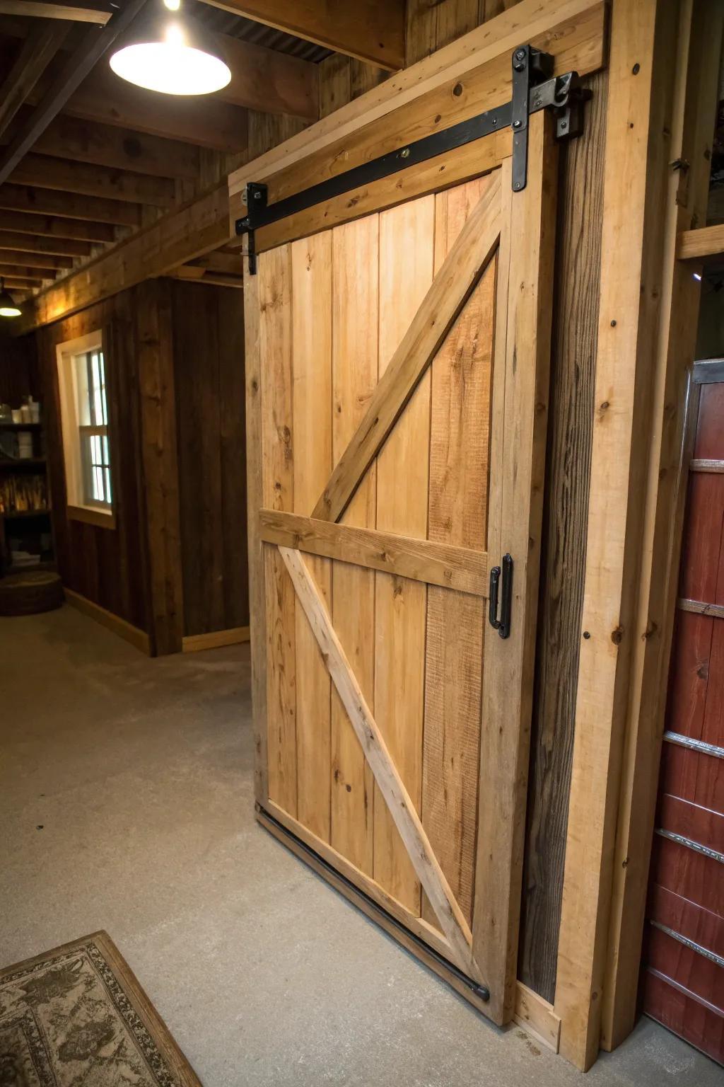 Barn door styles offer rustic charm and functional benefits.
