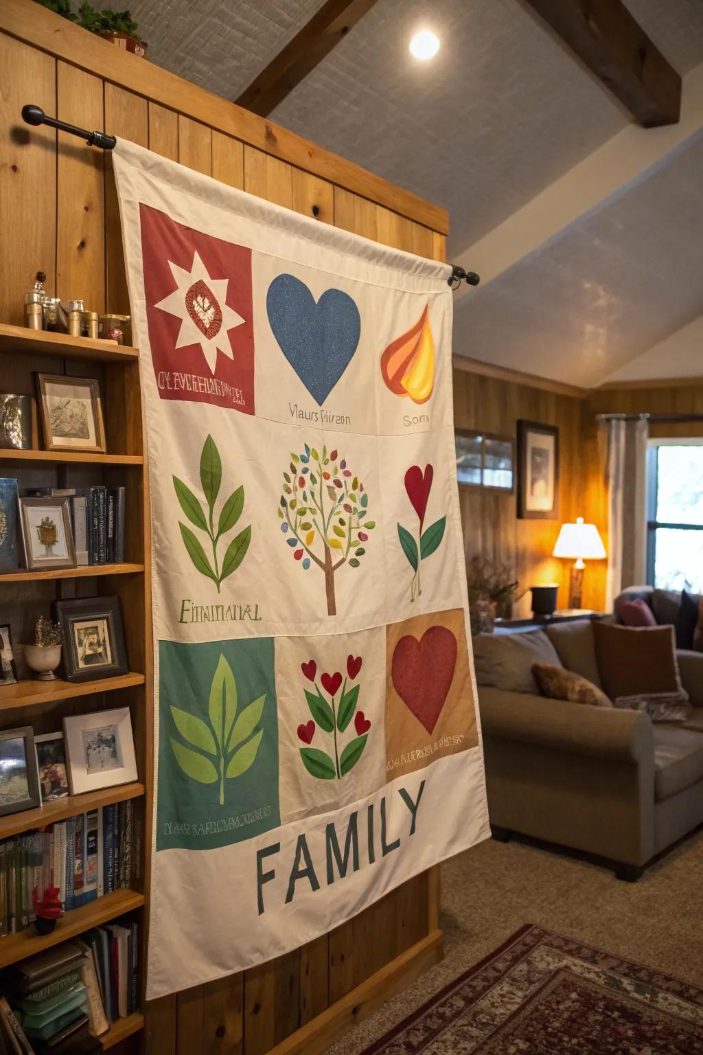 Family flags celebrate the unique story of your household.