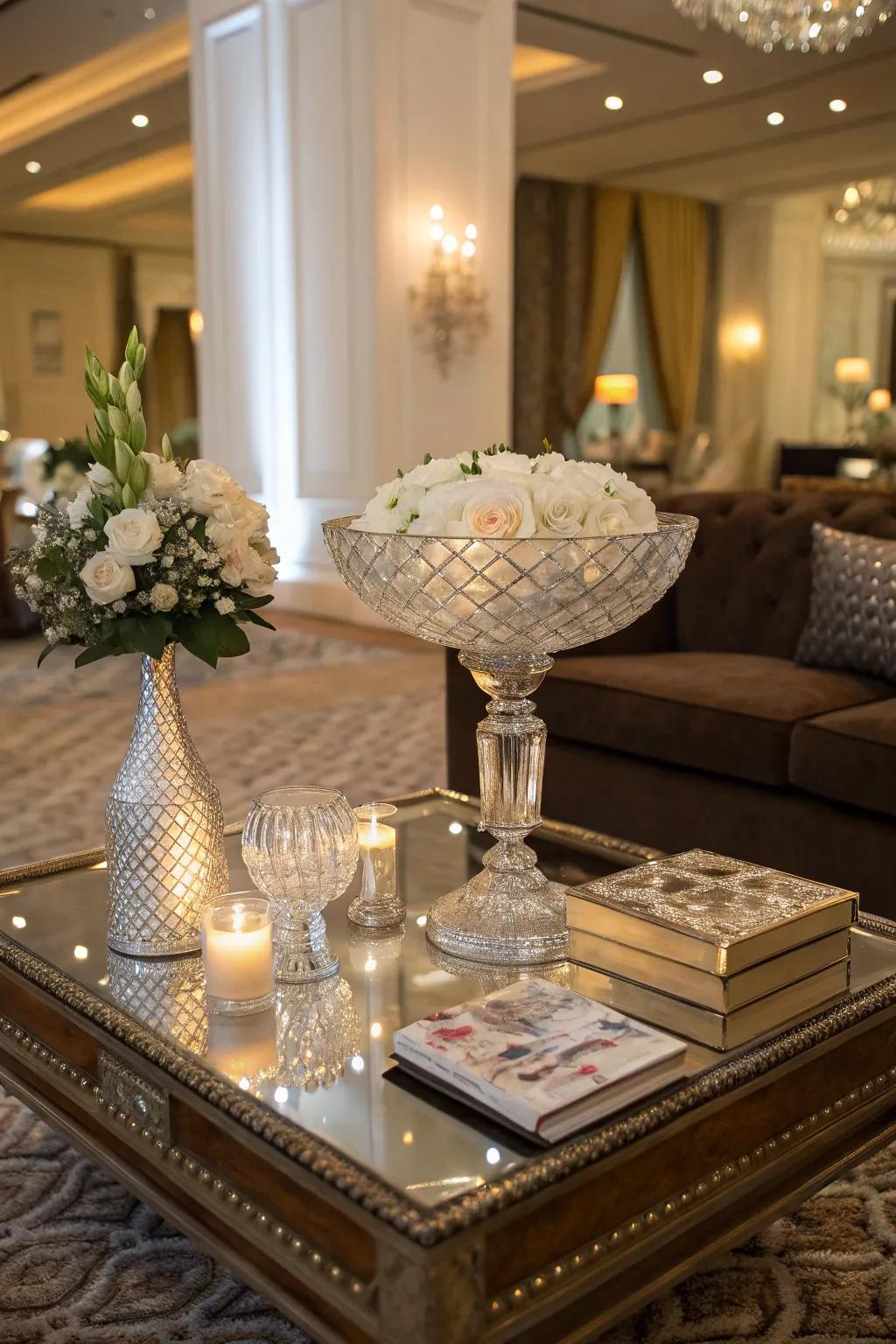 A mineral highlight can be a captivating focal point in your living area.