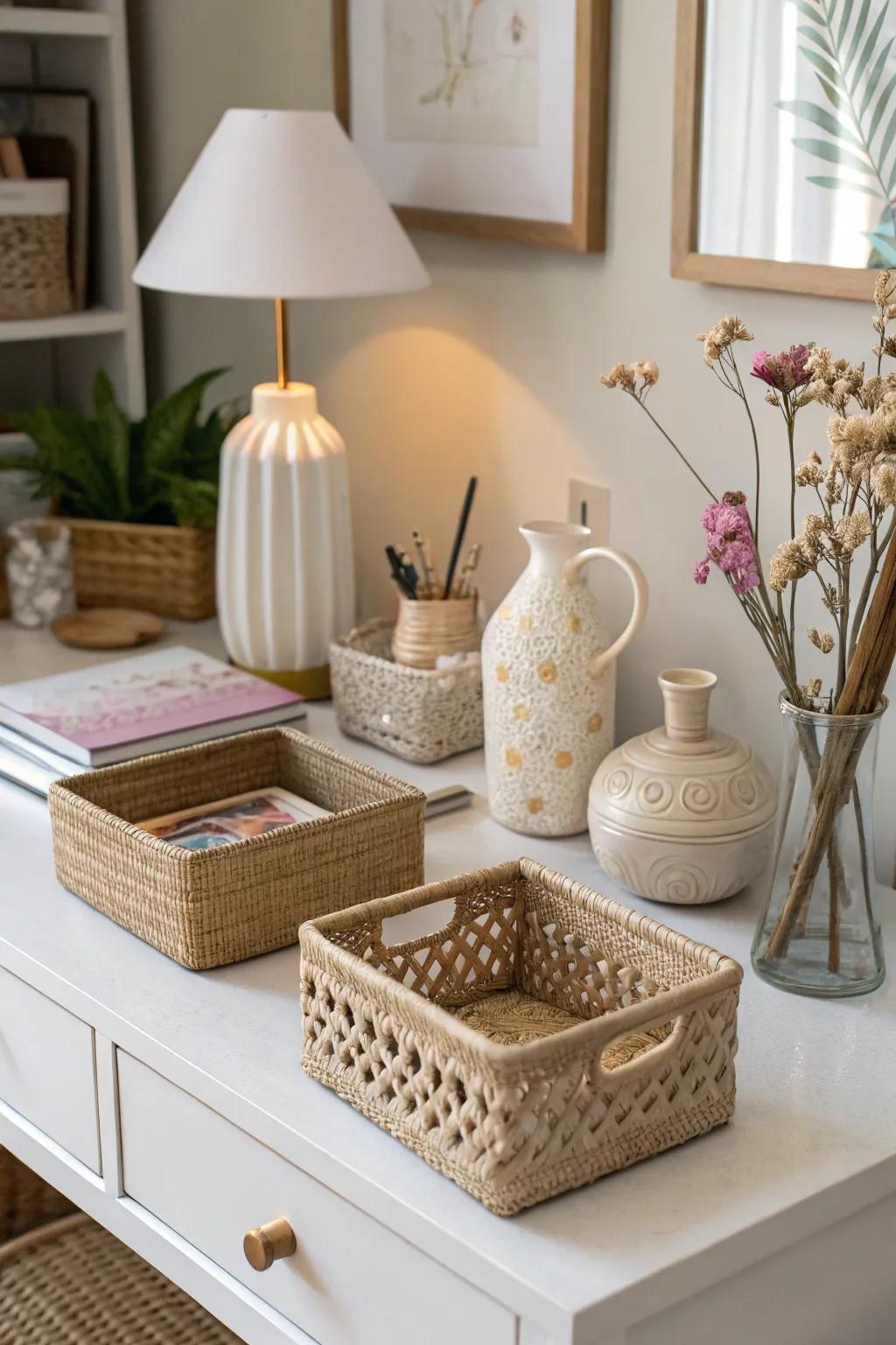 Layers of texture add depth and intrigue.