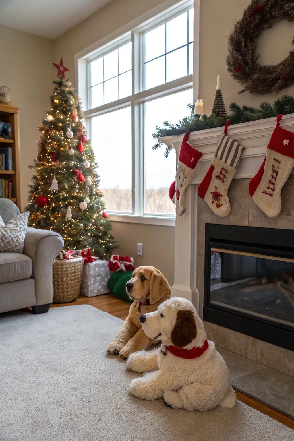 Celebrate the seasons with joyful canine-themed decor.