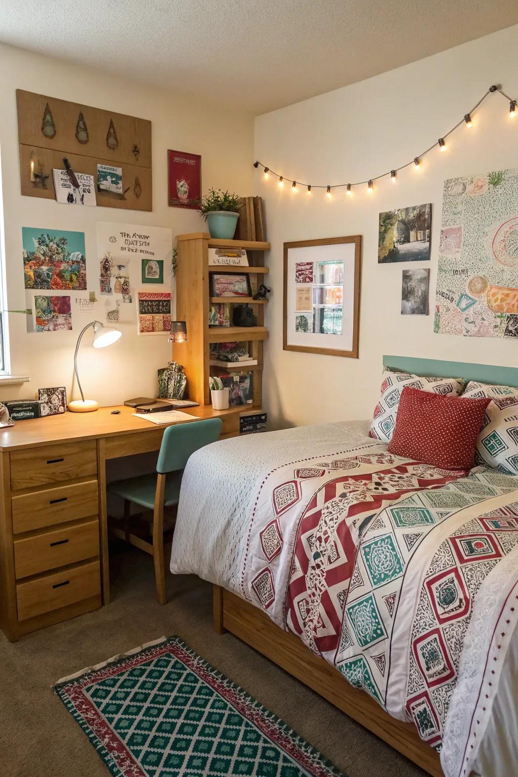 A themed decor brings your unique style to your dorm.