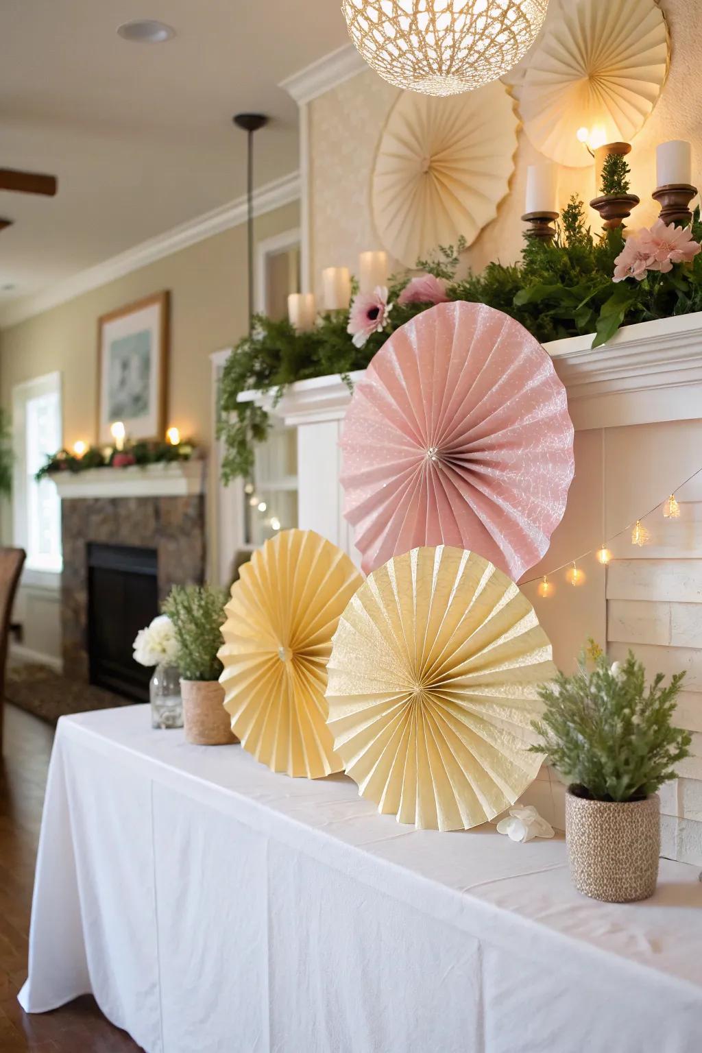 Contribute style using DIY paper medallions.