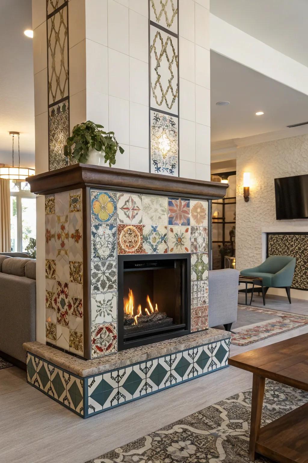 Art-focused surrounds that make the fireplace a masterpiece.