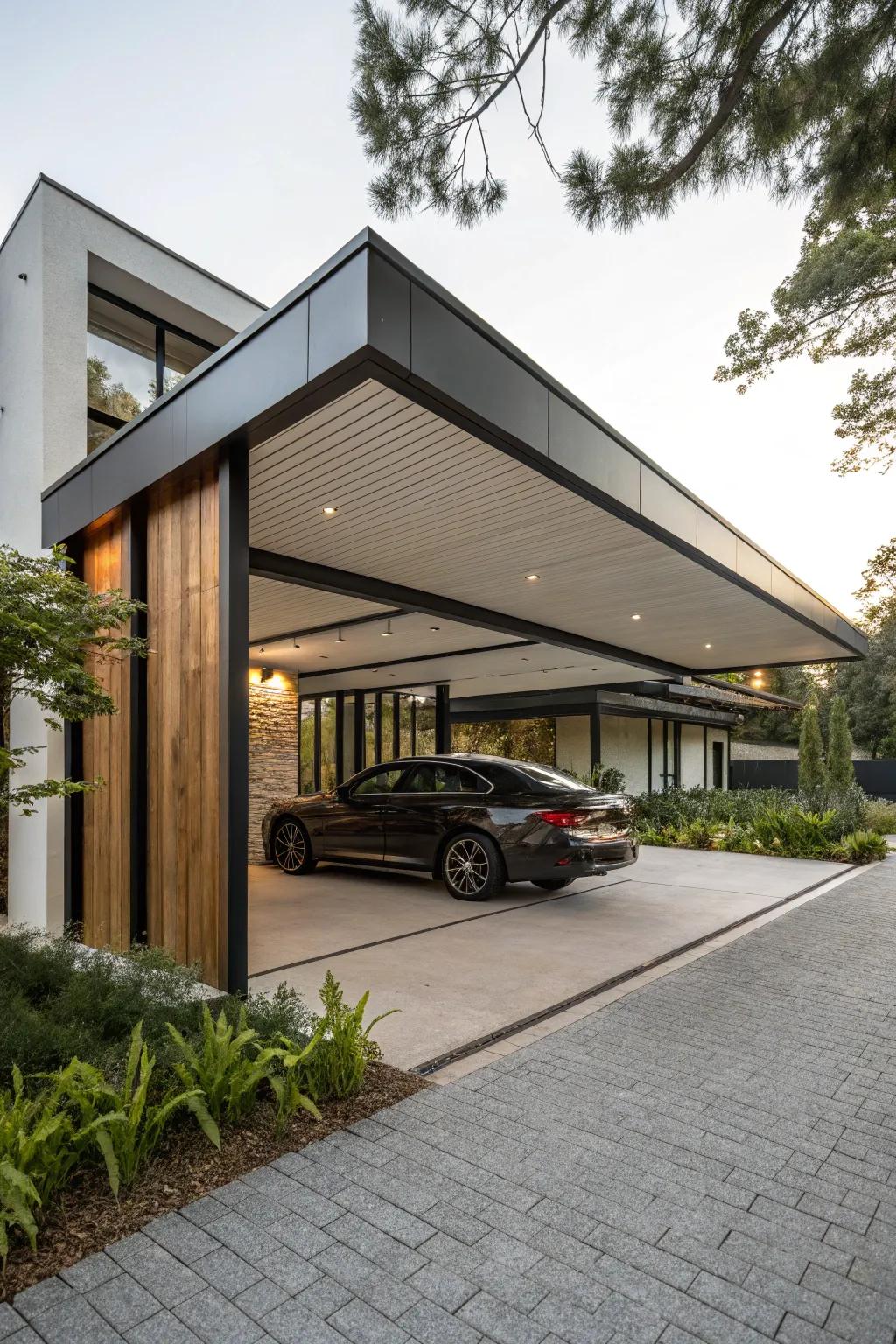 Achieve harmony by designing your carport to complement its surroundings.
