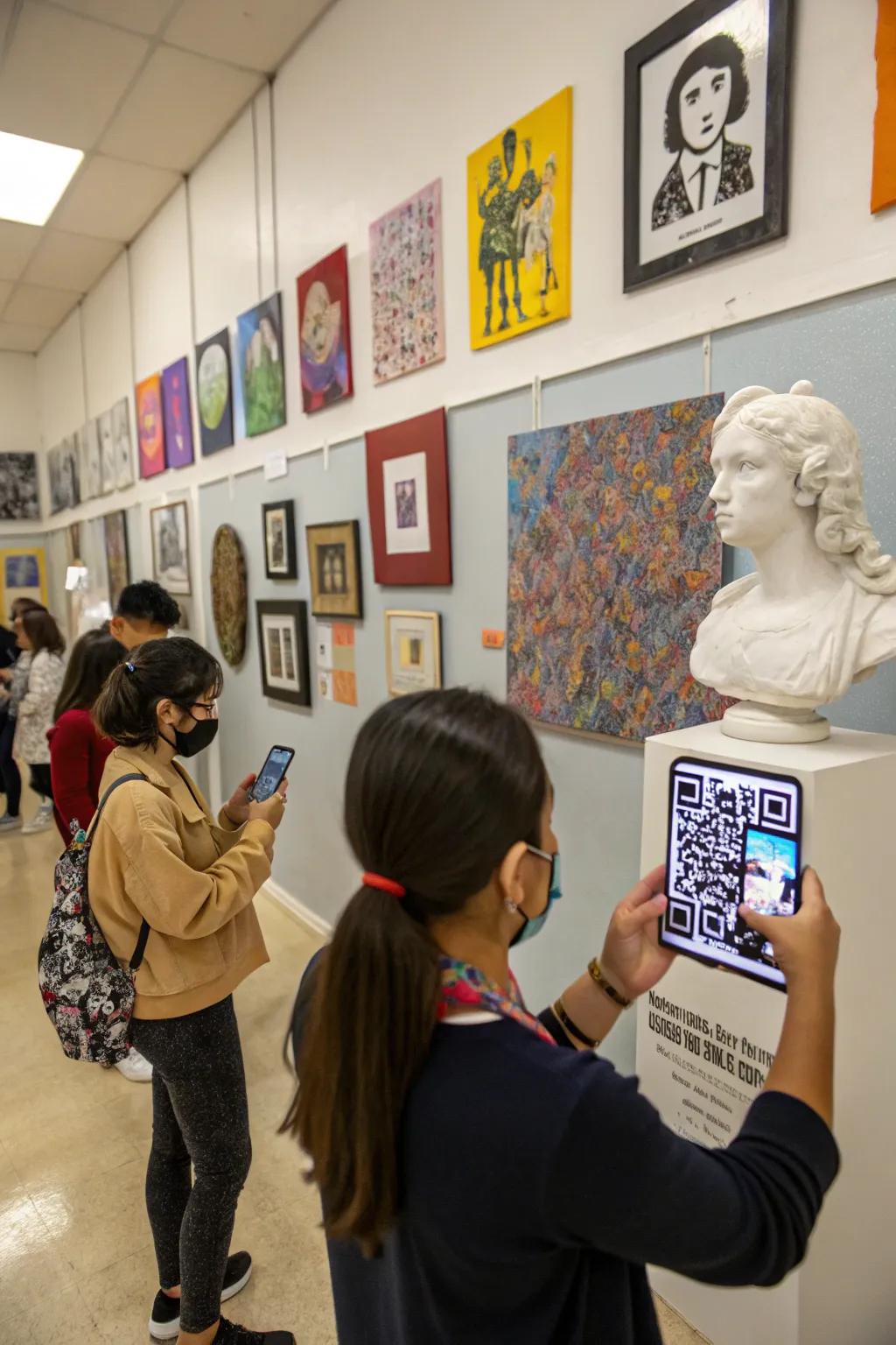 A tech-savvy art gallery in the classroom