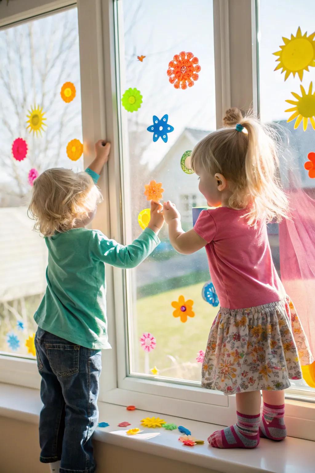Window gel adhesives brighten every area with color and fun.
