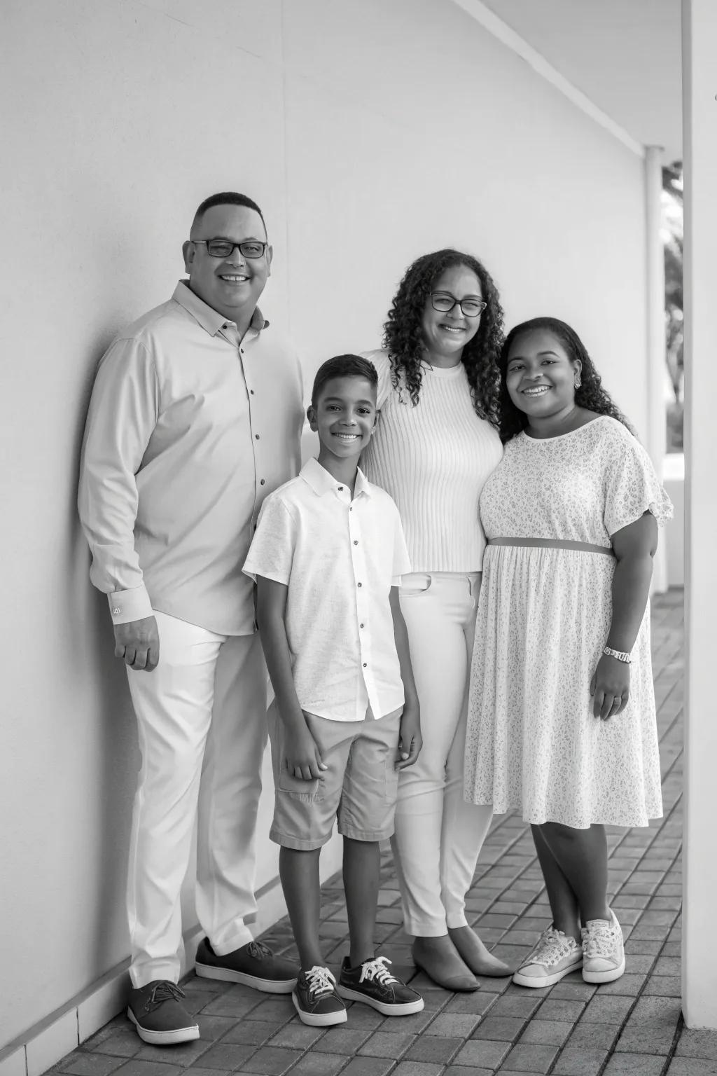 Classic touch of family pictures.