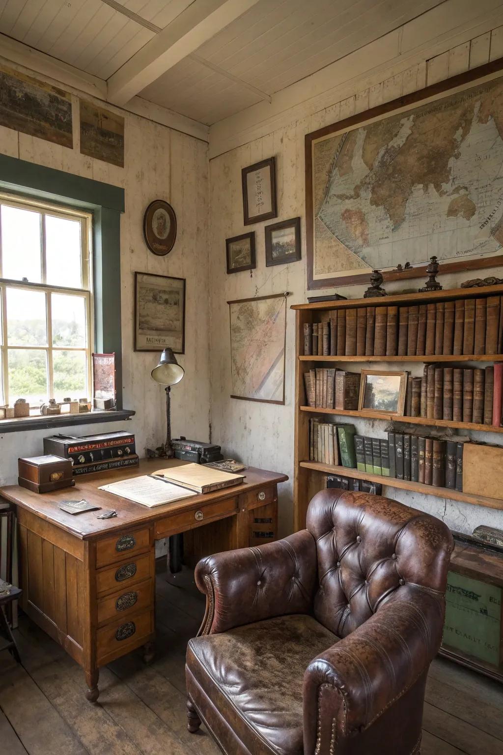 Vintage finds that include character and appeal.