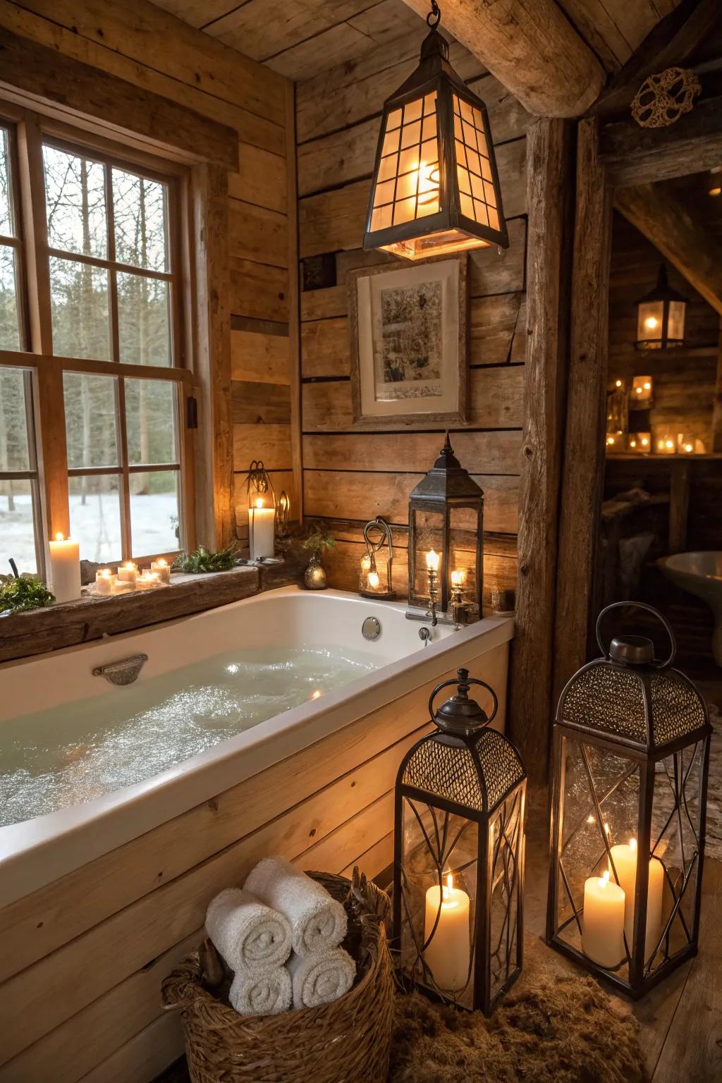 Lightboxes add a hint of luxury to bathing rooms.