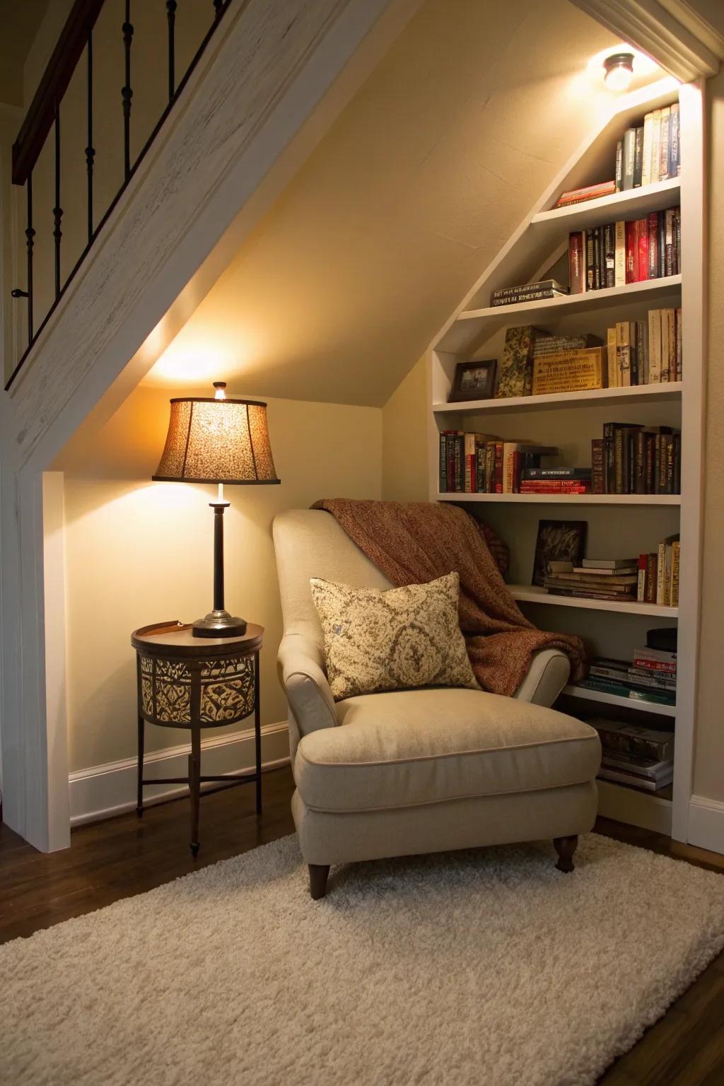 Escape into a world of books in a secret reading nook.