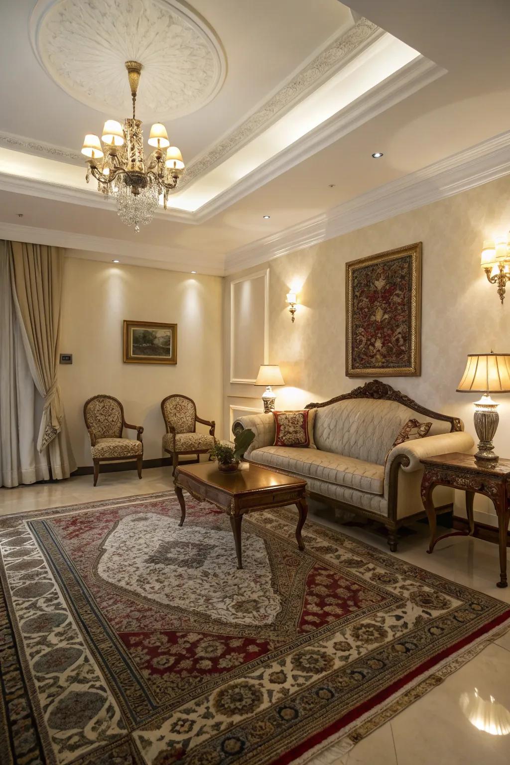 Middle-Eastern carpets are ageless accents that add luxury and sophistication.