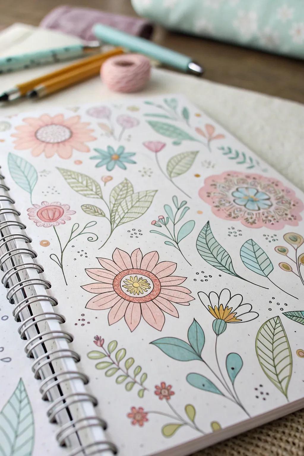 Soft florals offer a gentle, relaxing aesthetic.