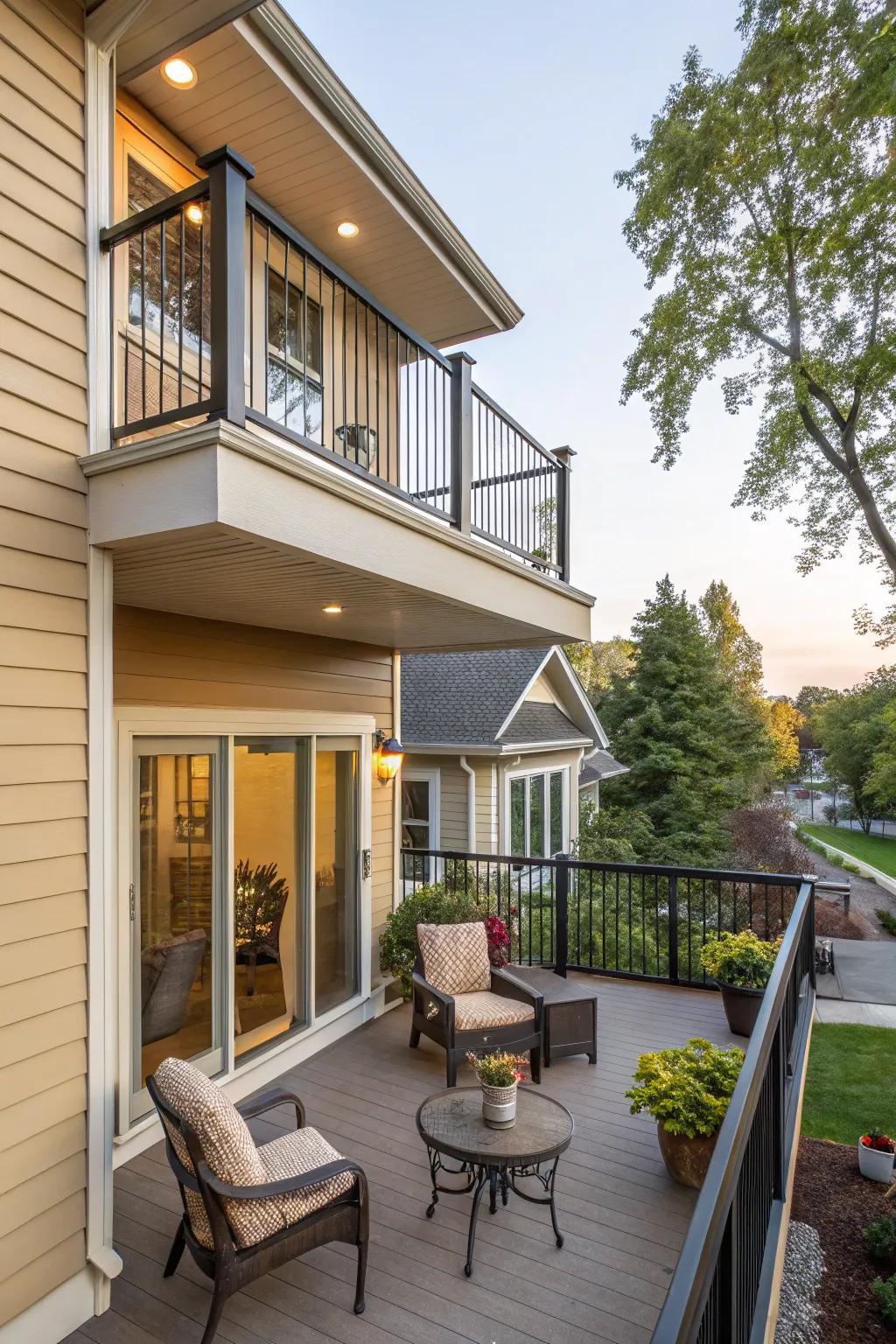 A deck for breathing in the view and fresh air.
