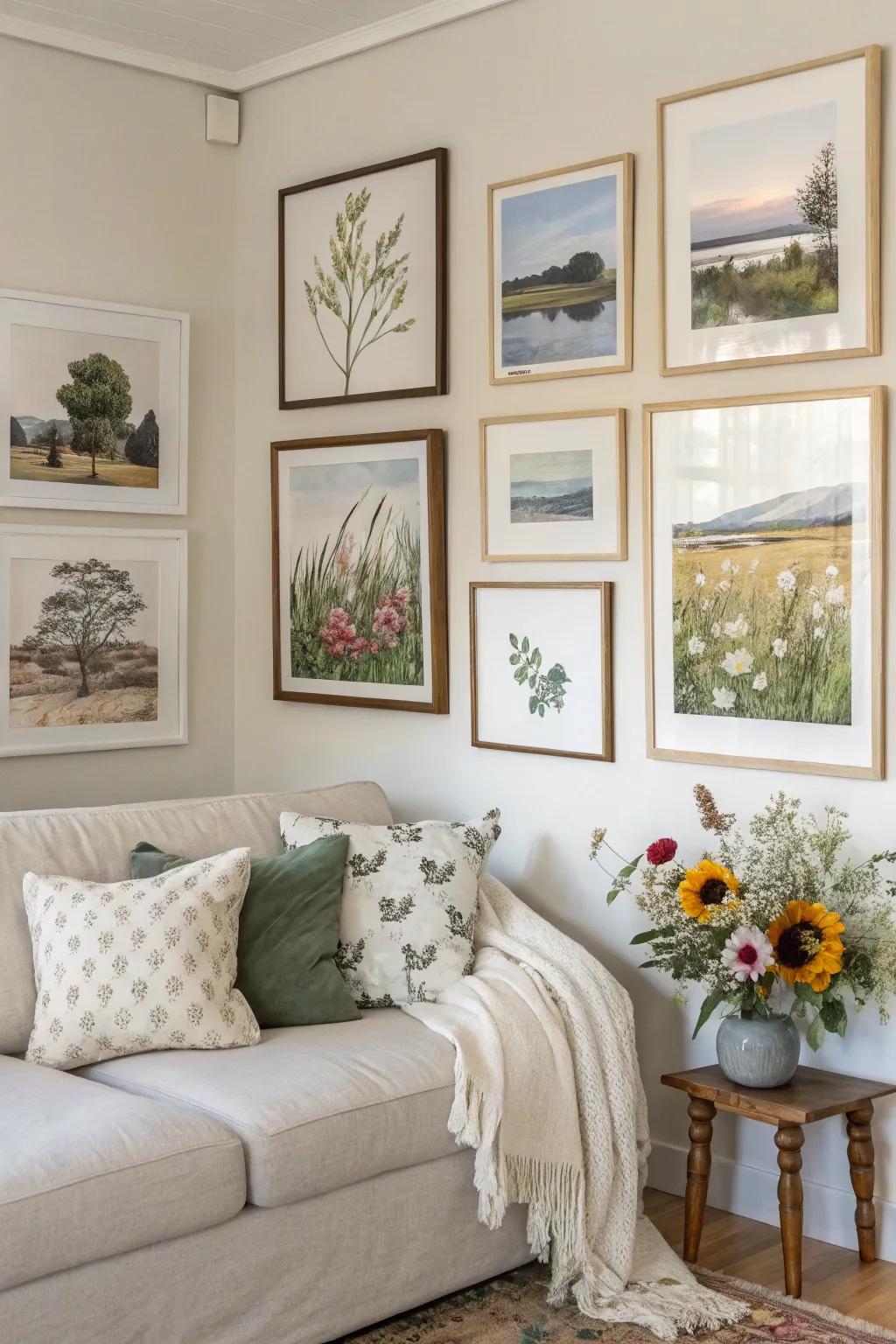 Natural elements adding calm and serenity to the room.